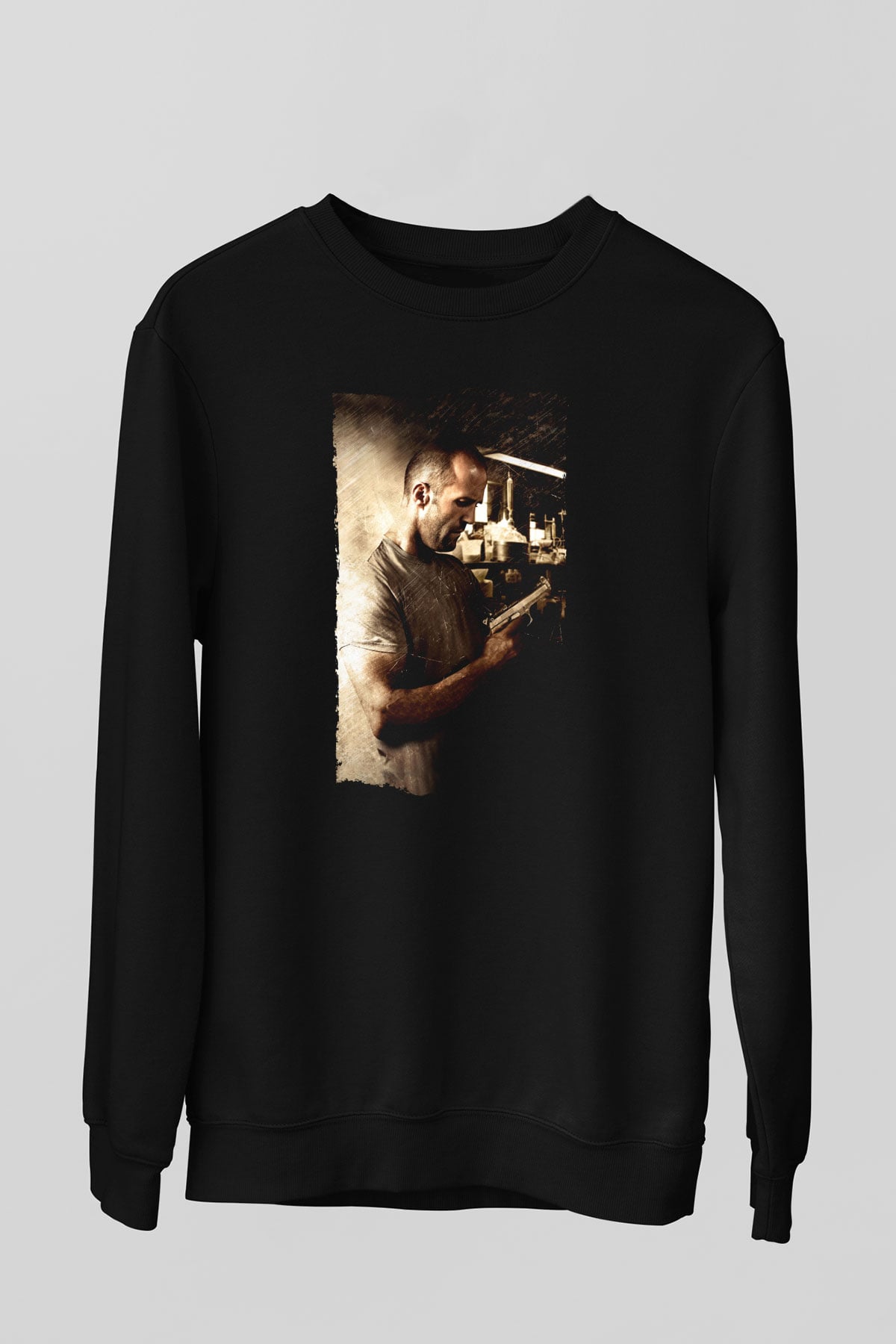 Unisex Sivil Cephe (Homefront) Baskılı Siyah Sweatshirt