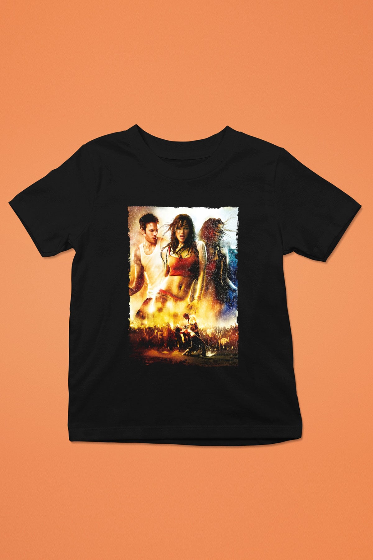 Unisex Sokak Dansı (Step Up 2 The Streets) Baskılı Siyah Çocuk Tshirt