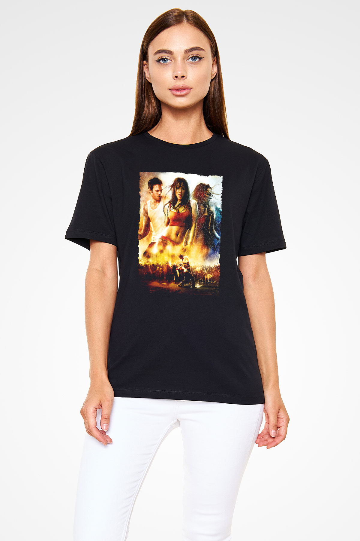 Unisex Sokak Dansı (Step Up 2 The Streets) Baskılı Siyah Tshirt
