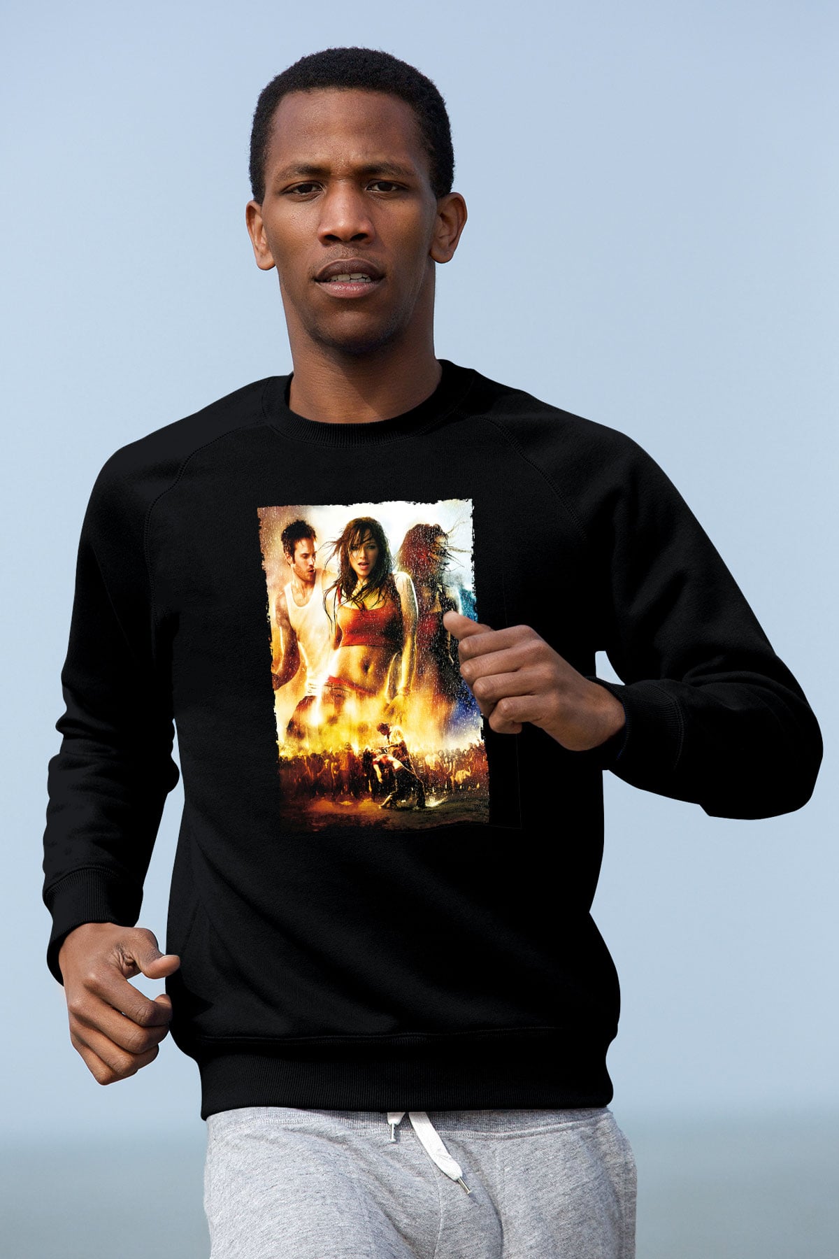 Unisex Sokak Dansı (Step Up 2 The Streets) Baskılı Siyah Sweatshirt