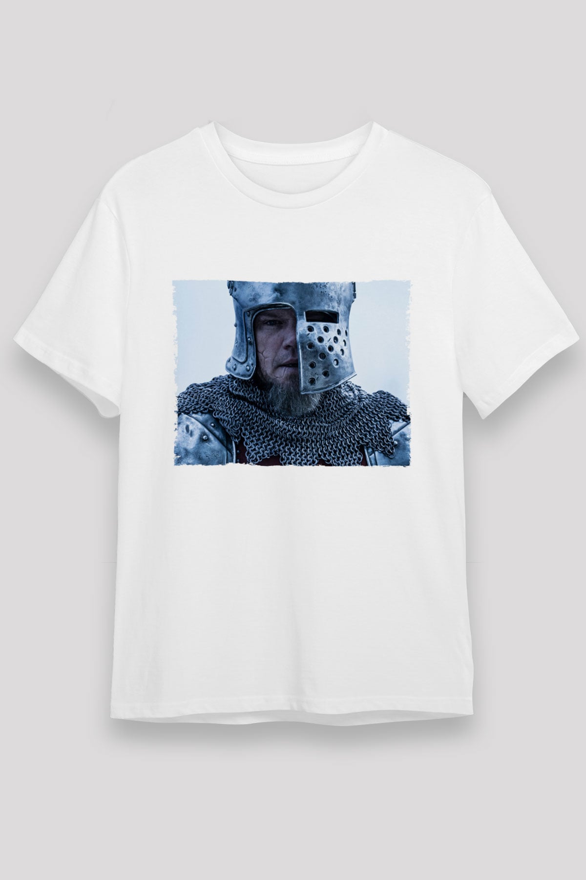 Unisex Son Düello (The Last Duel) Baskılı Beyaz T-shirt