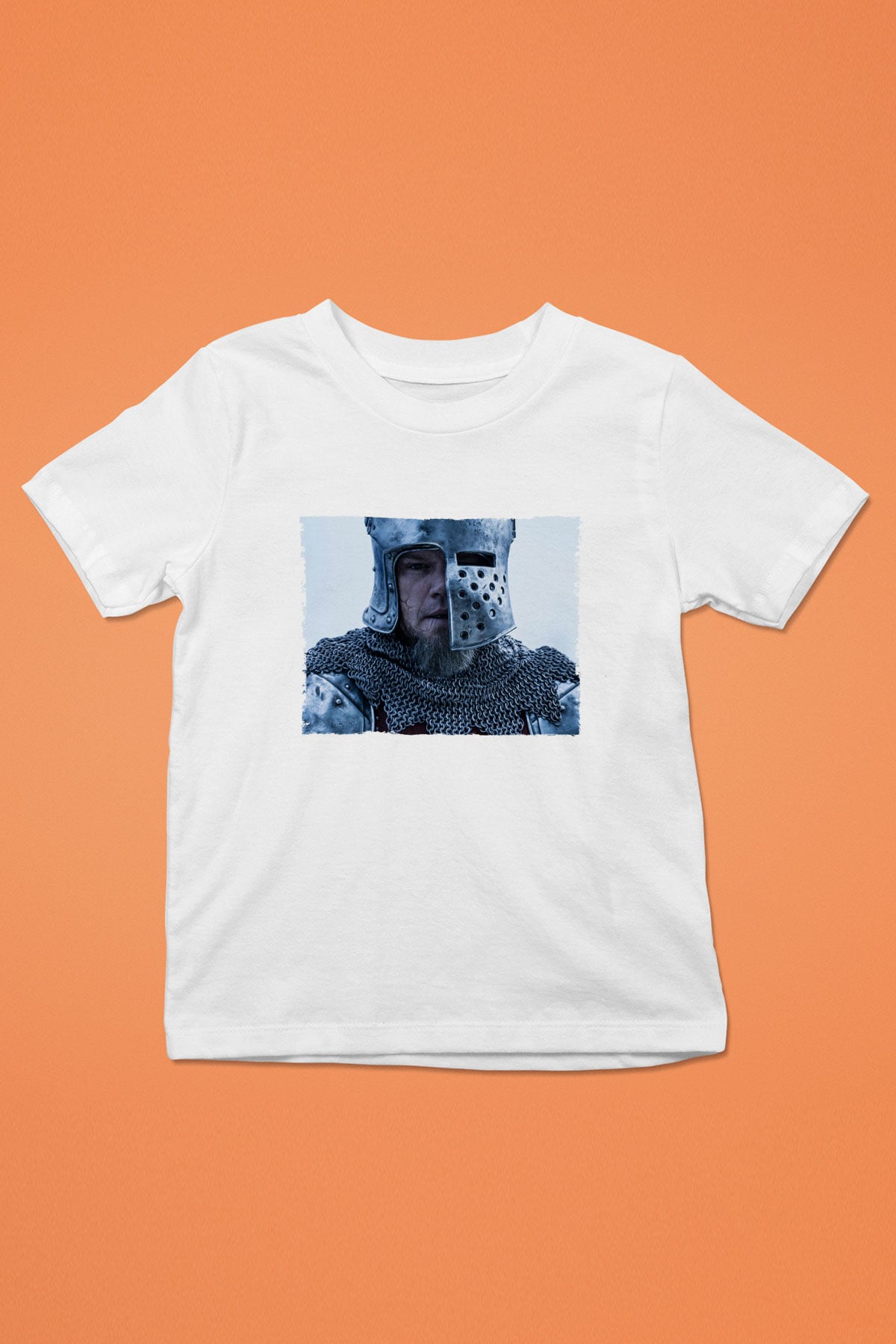 Unisex Son Düello (The Last Duel) Baskılı Beyaz Çocuk Tshirt
