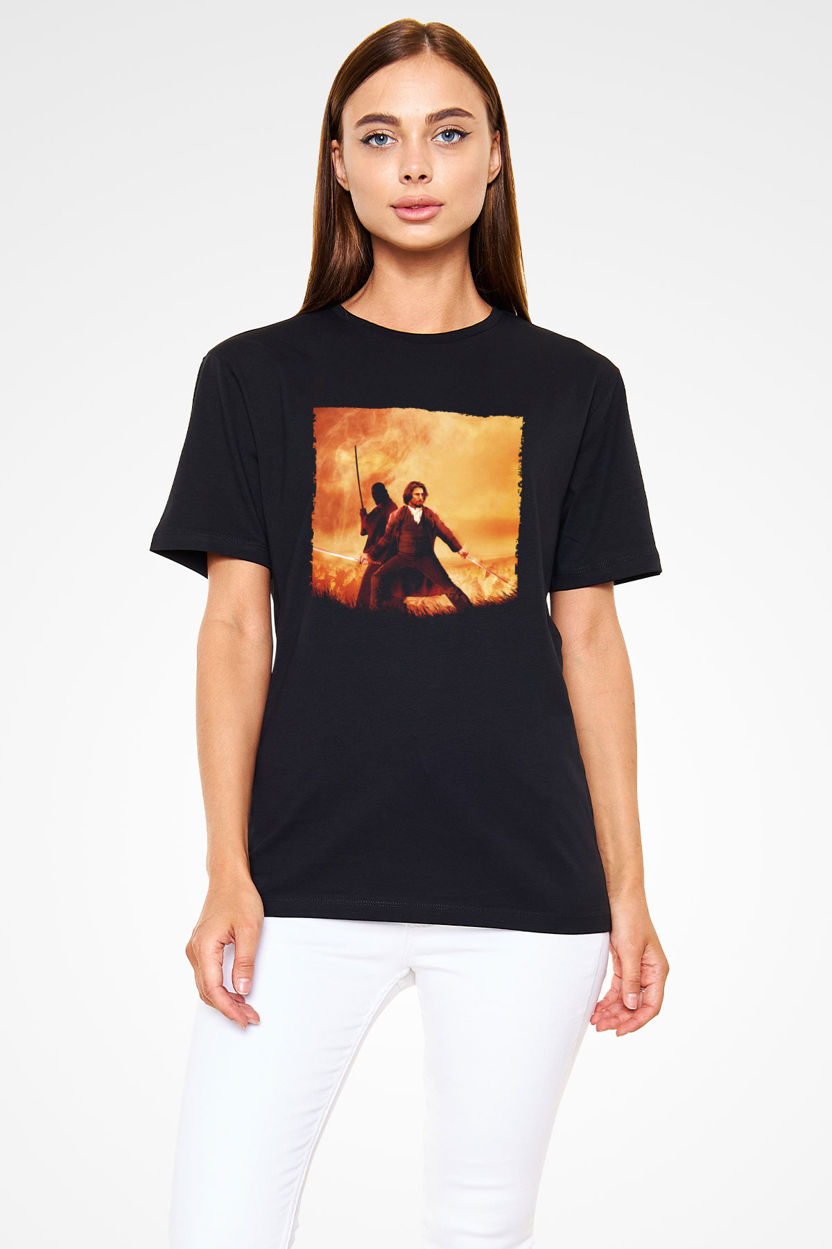Unisex Son Samuray (The Last Samurai) Baskılı Siyah Tshirt