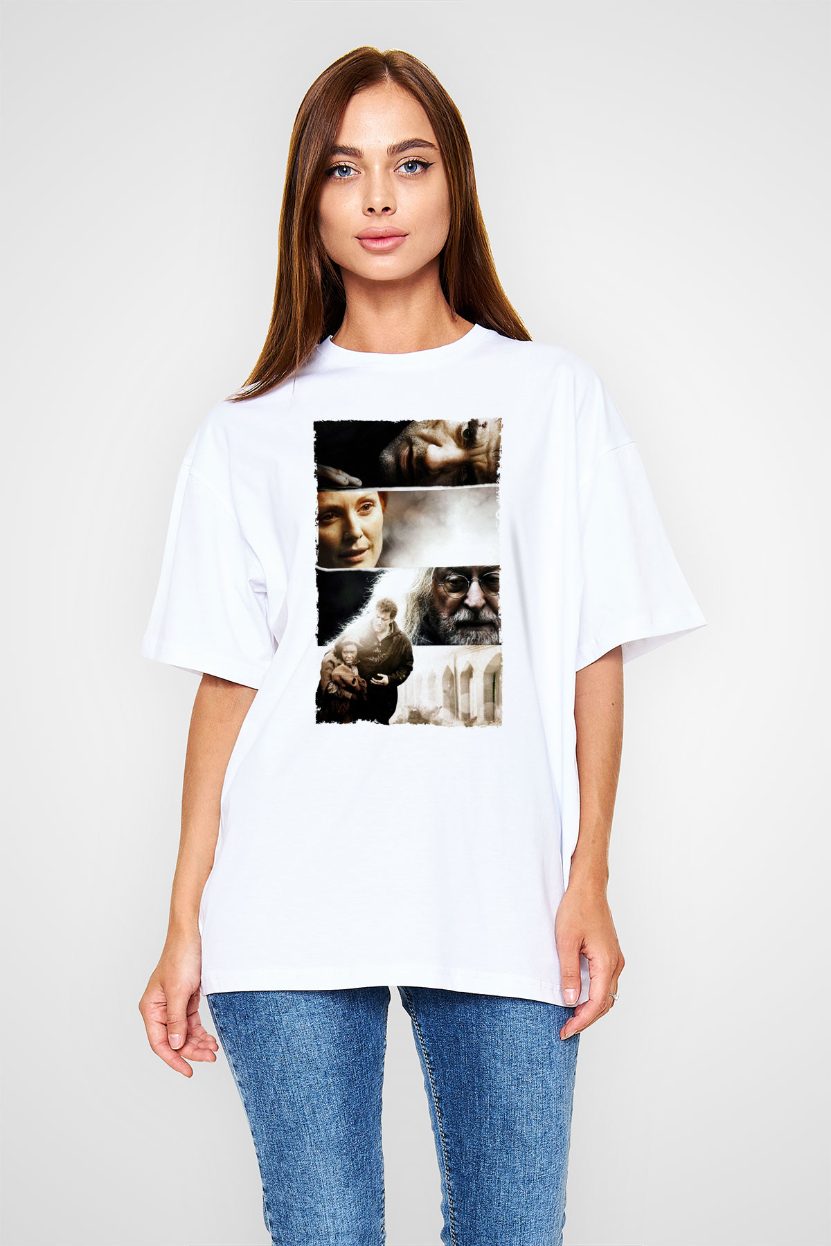 Unisex Son Umut - Children of Men Baskılı Beyaz Oversize Tişört