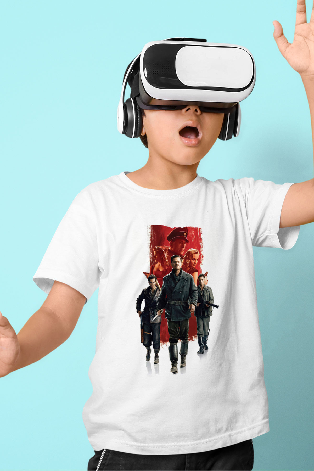 Unisex Soysuzlar Çetesi (Inglourious Basterds) Baskılı Beyaz Çocuk Tshirt