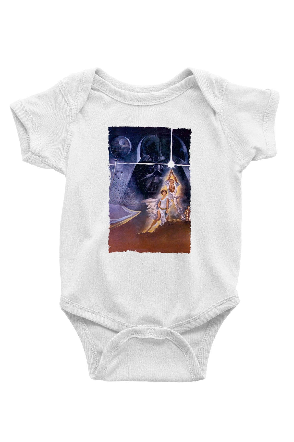 Unisex Star Wars Baskılı Bebek Body - Zıbın
