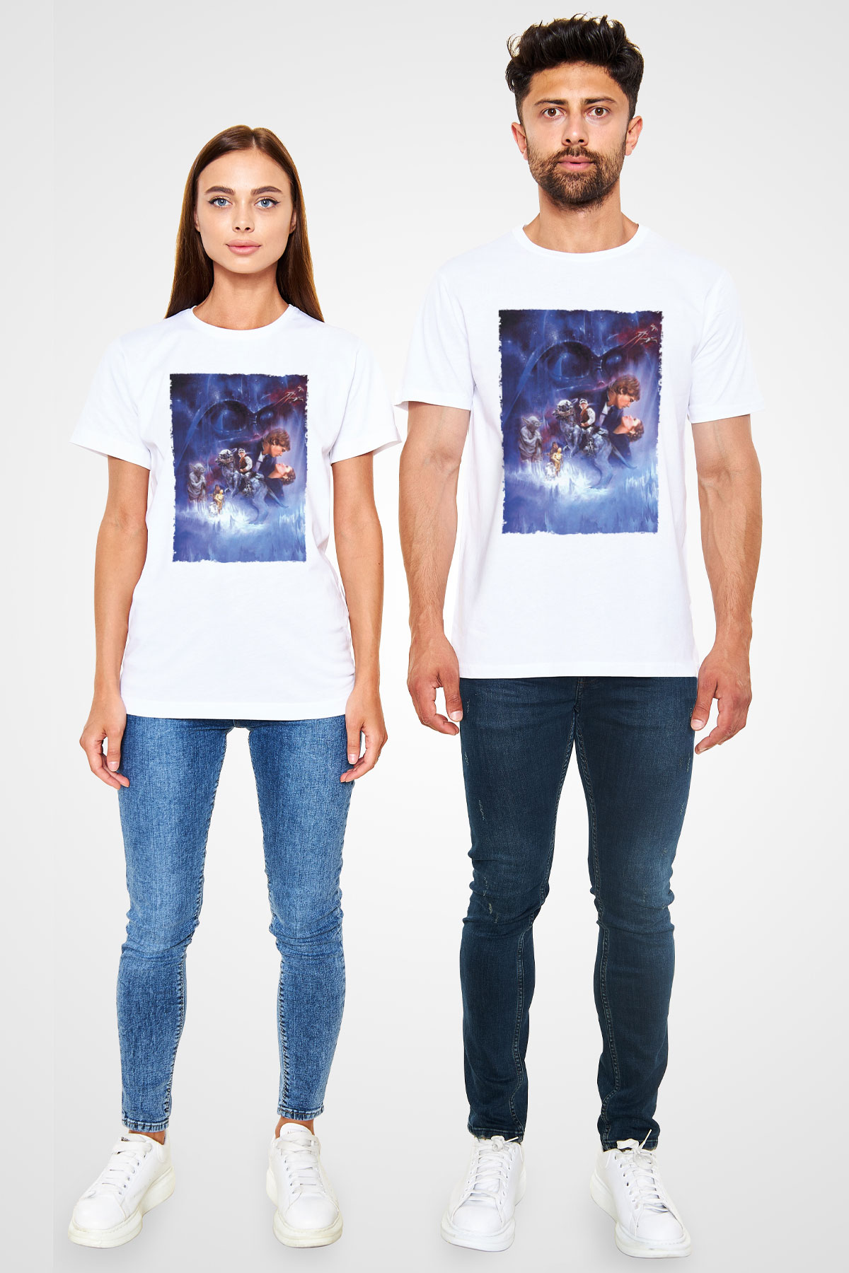 Unisex Star Wars İmparator'un Dönüşü (The Empire Strikes Back) Baskılı Beyaz Tshirt