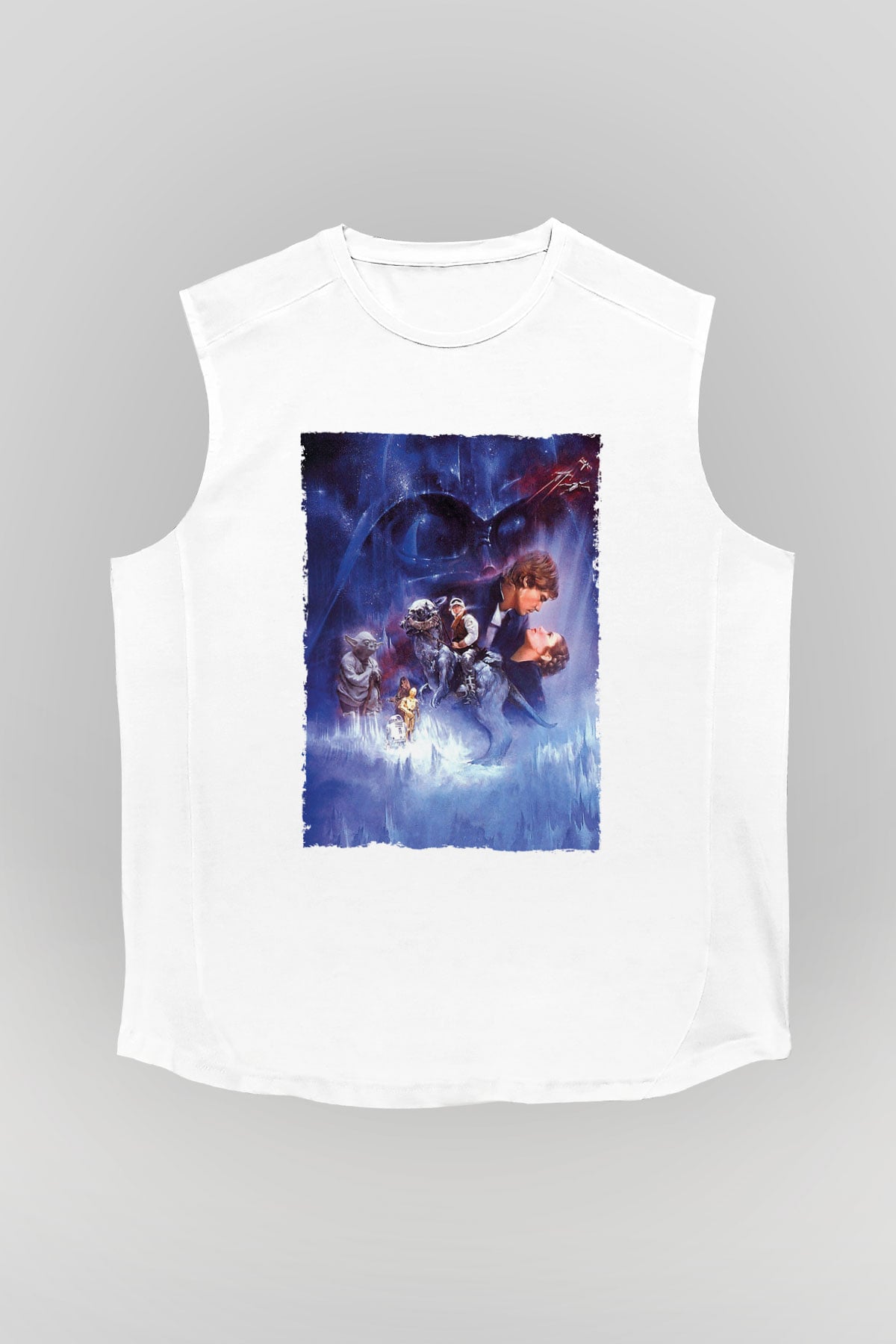 Unisex Star Wars İmparator'un Dönüşü (The Empire Strikes Back) Baskılı Beyaz Kolsuz Tshirt