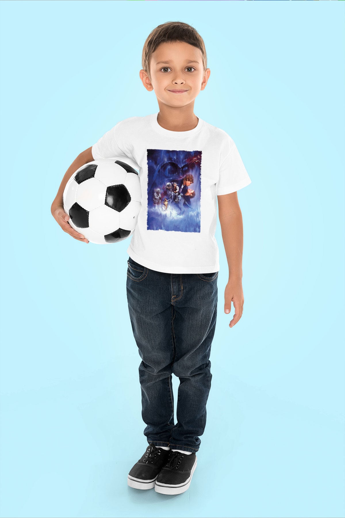 Unisex Star Wars İmparator'un Dönüşü (The Empire Strikes Back) Baskılı Beyaz Çocuk Tshirt