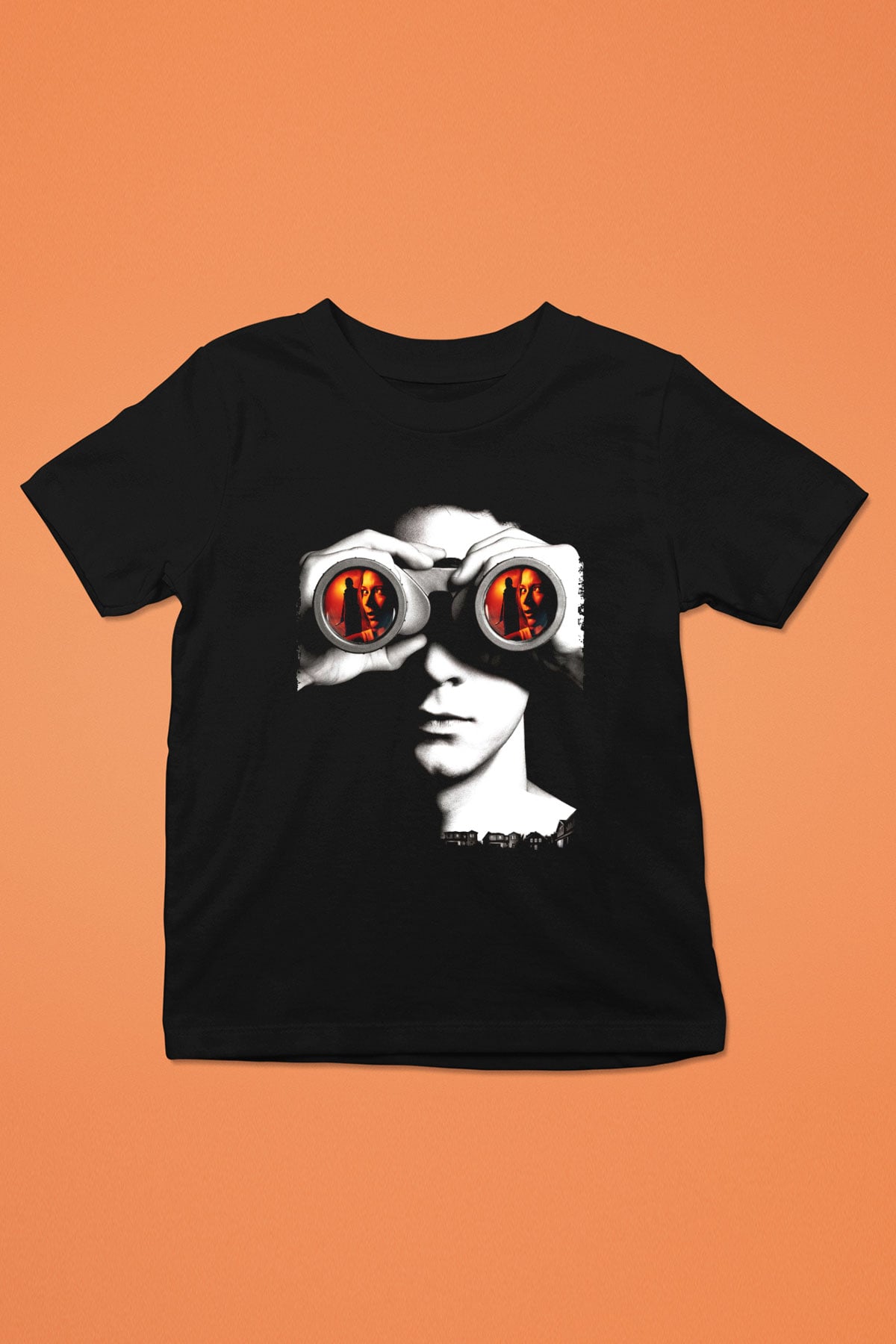 Unisex Şüphe (Disturbia) Baskılı Siyah Çocuk T-shirt