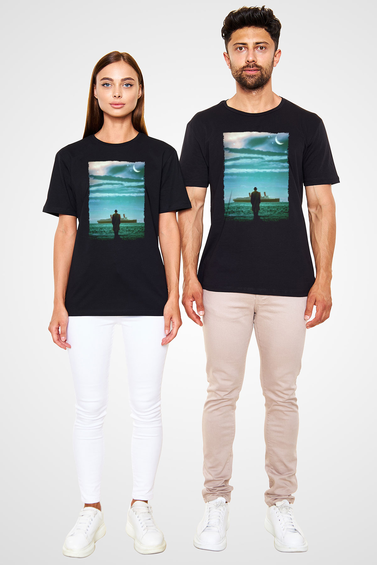 Unisex The Legend of 1900 Baskılı Siyah Tişört