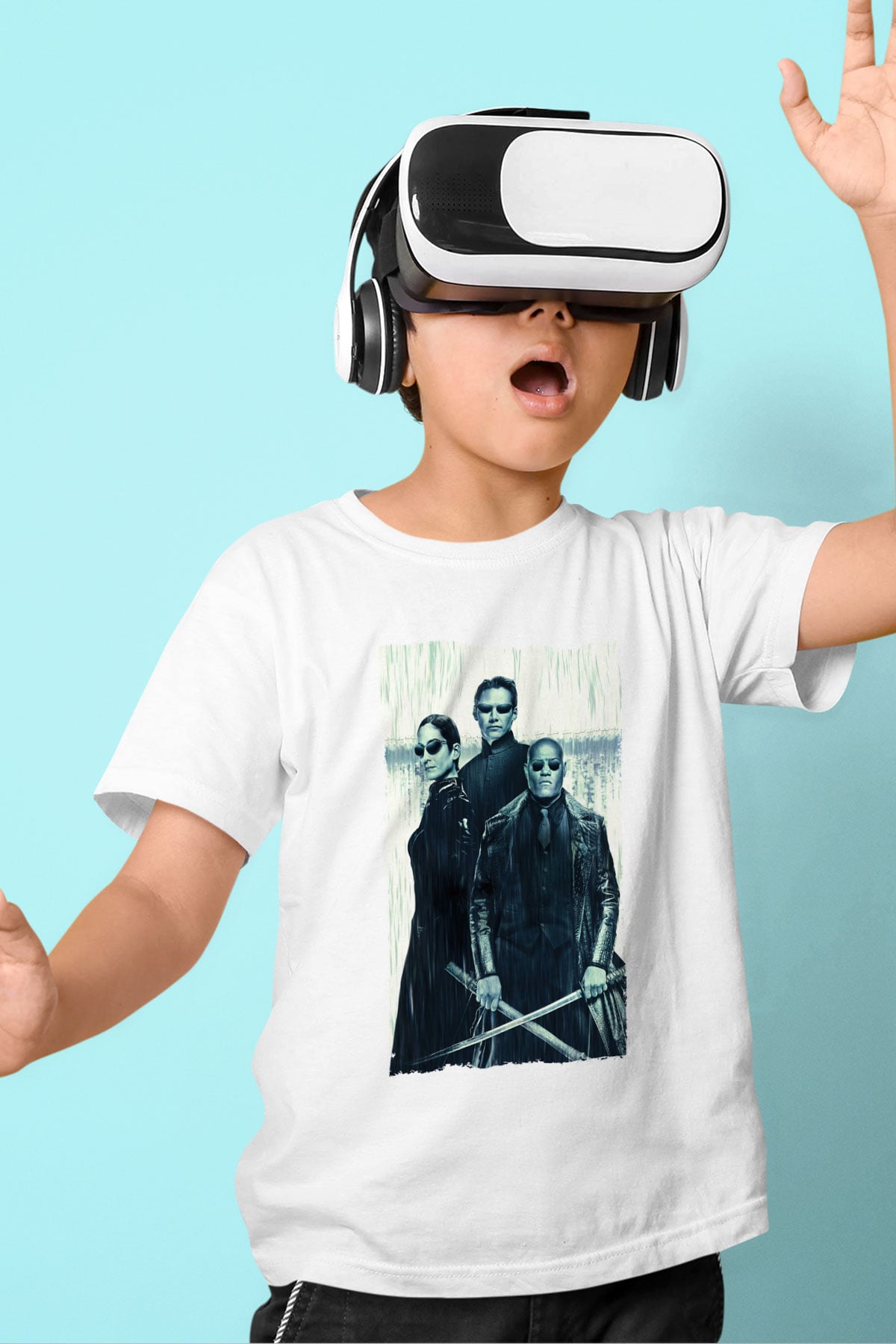 Unisex The Matrix Revolutions Baskılı Beyaz Çocuk Tişört