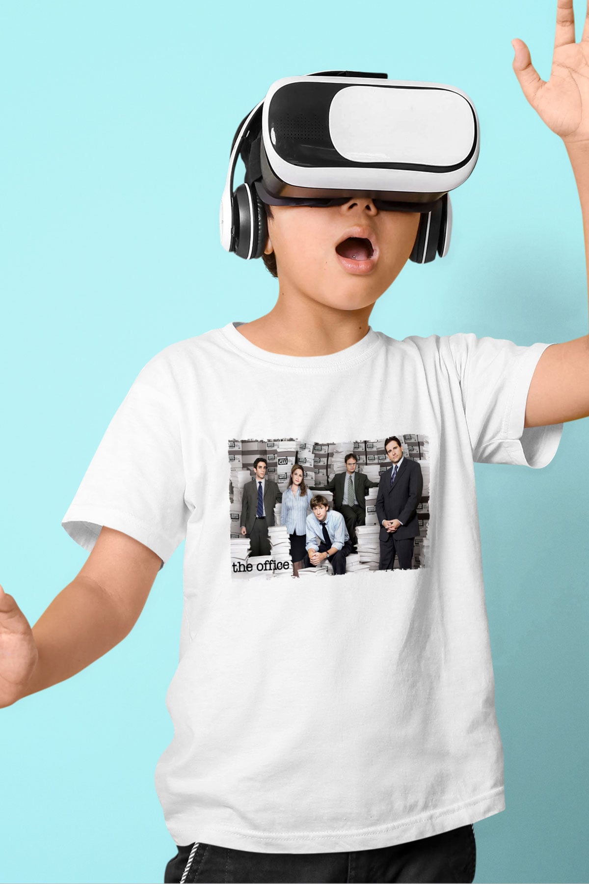 Unisex The Office Baskılı Beyaz Çocuk Tişört