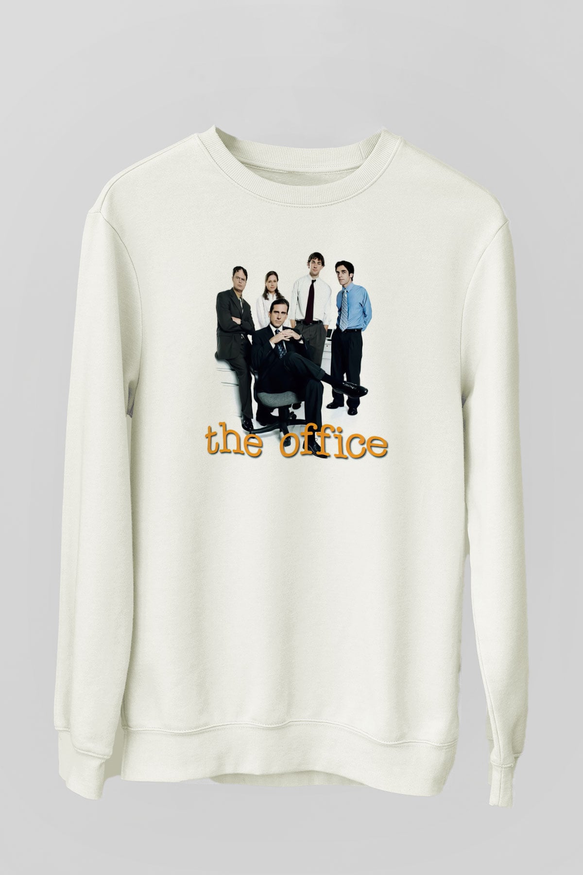 Unisex The Office Baskılı Beyaz Sweatshirt