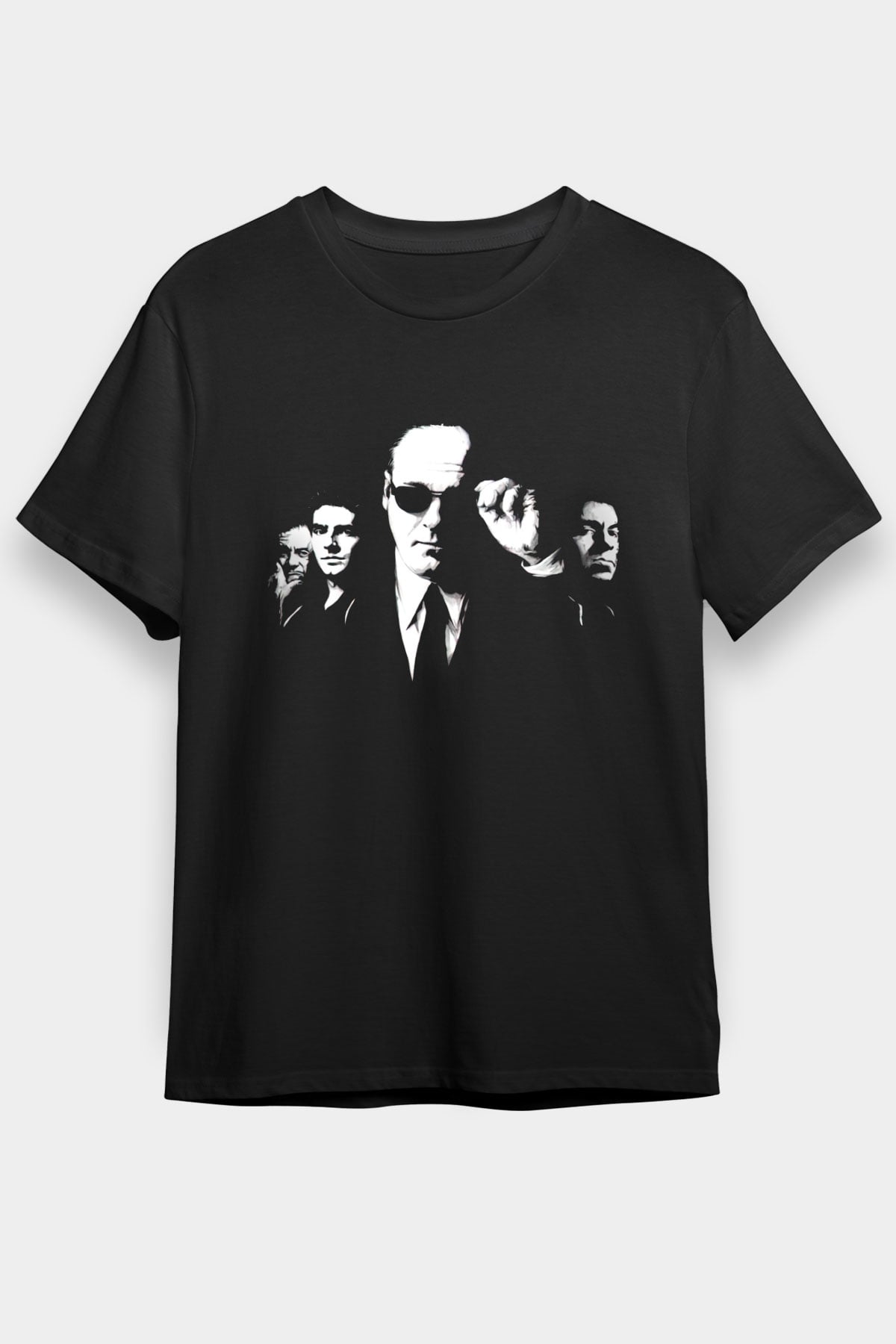 Unisex The Sopranos Baskılı Siyah Unisex T-shirt