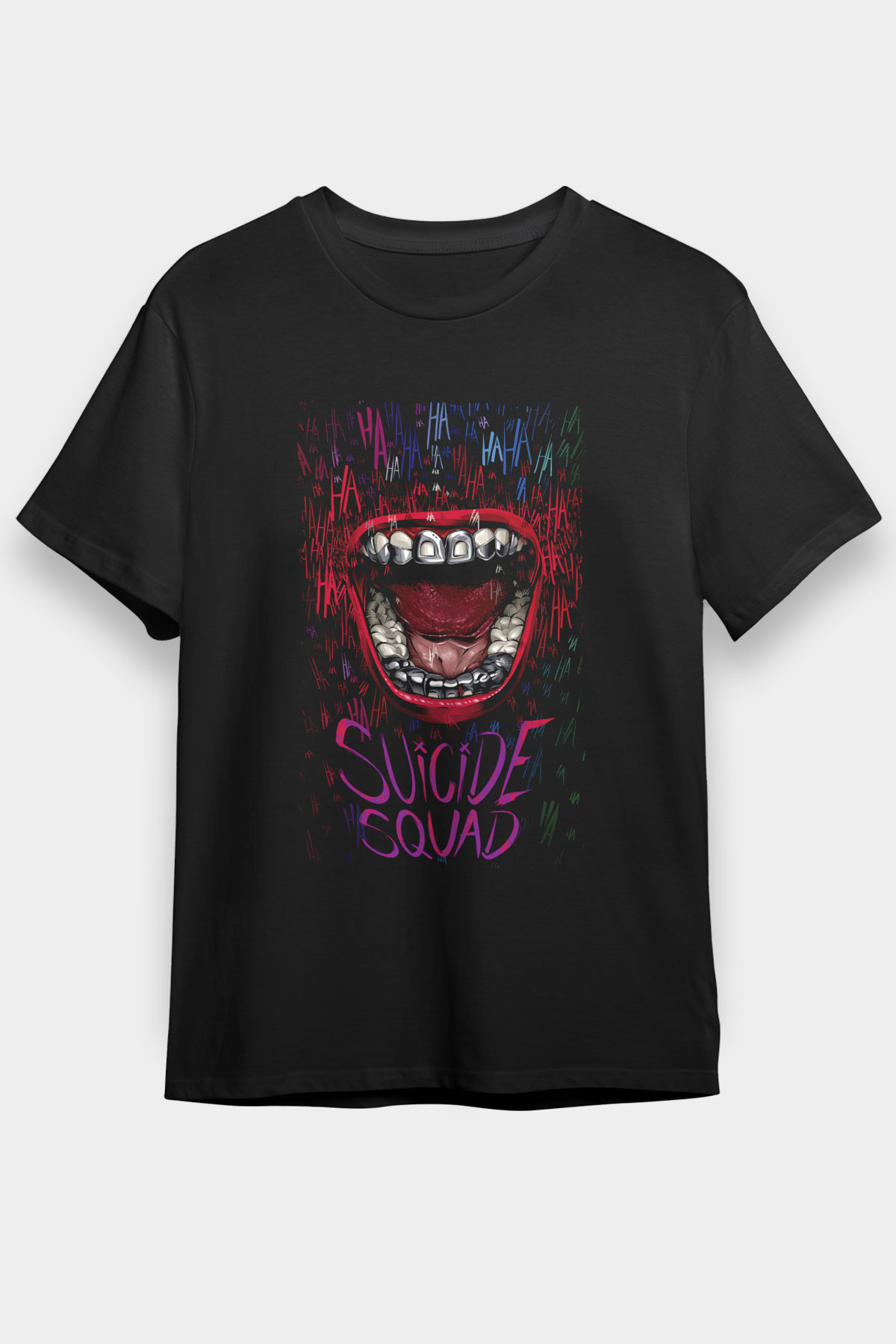Unisex The Suicide Squad İntihar Timi (The Suicide Squad) Baskılı Siyah Unisex Tshirt