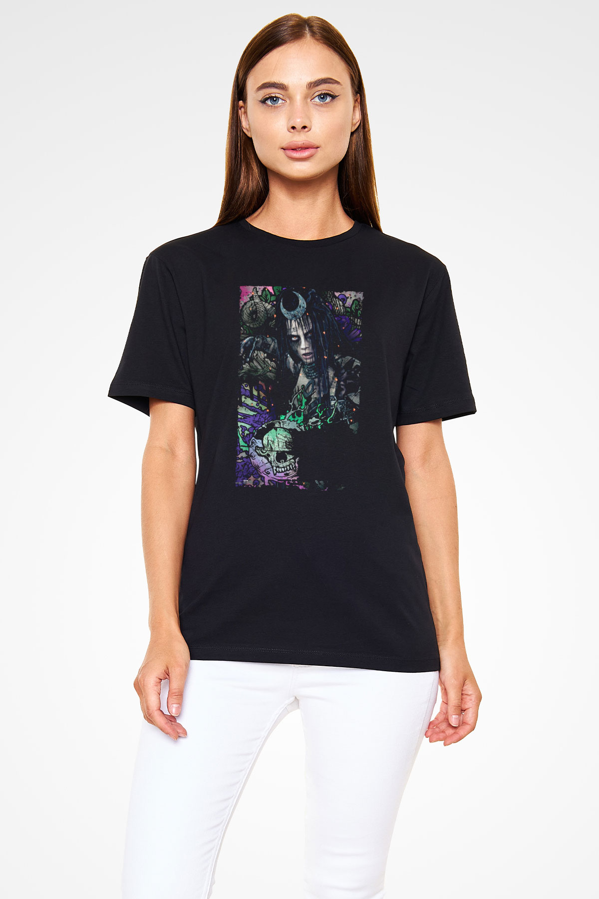 Unisex The Suicide Squad İntihar Timi (The Suicide Squad) Baskılı Siyah Unisex Tişört