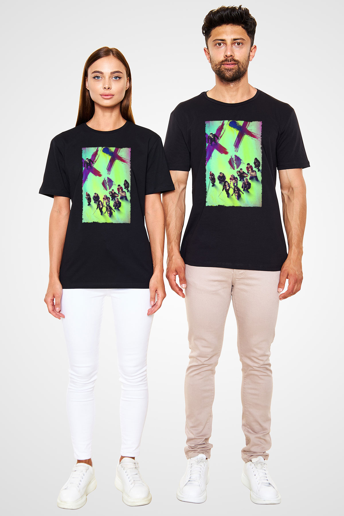 Unisex The Suicide Squad İntihar Timi (The Suicide Squad) Baskılı Siyah T-Shirt