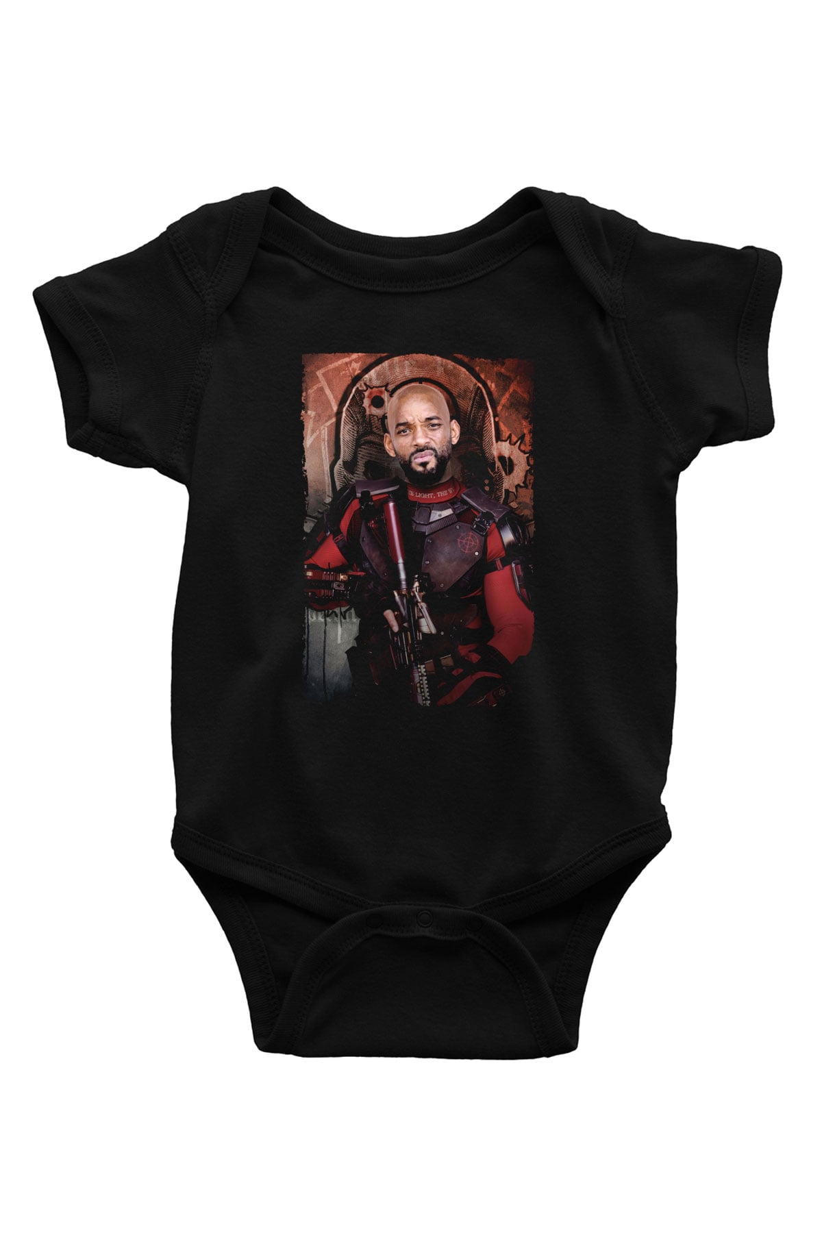 Unisex The Suicide Squad İntihar Timi (The Suicide Squad) Baskılı Siyah Bebek Body - Zıbın