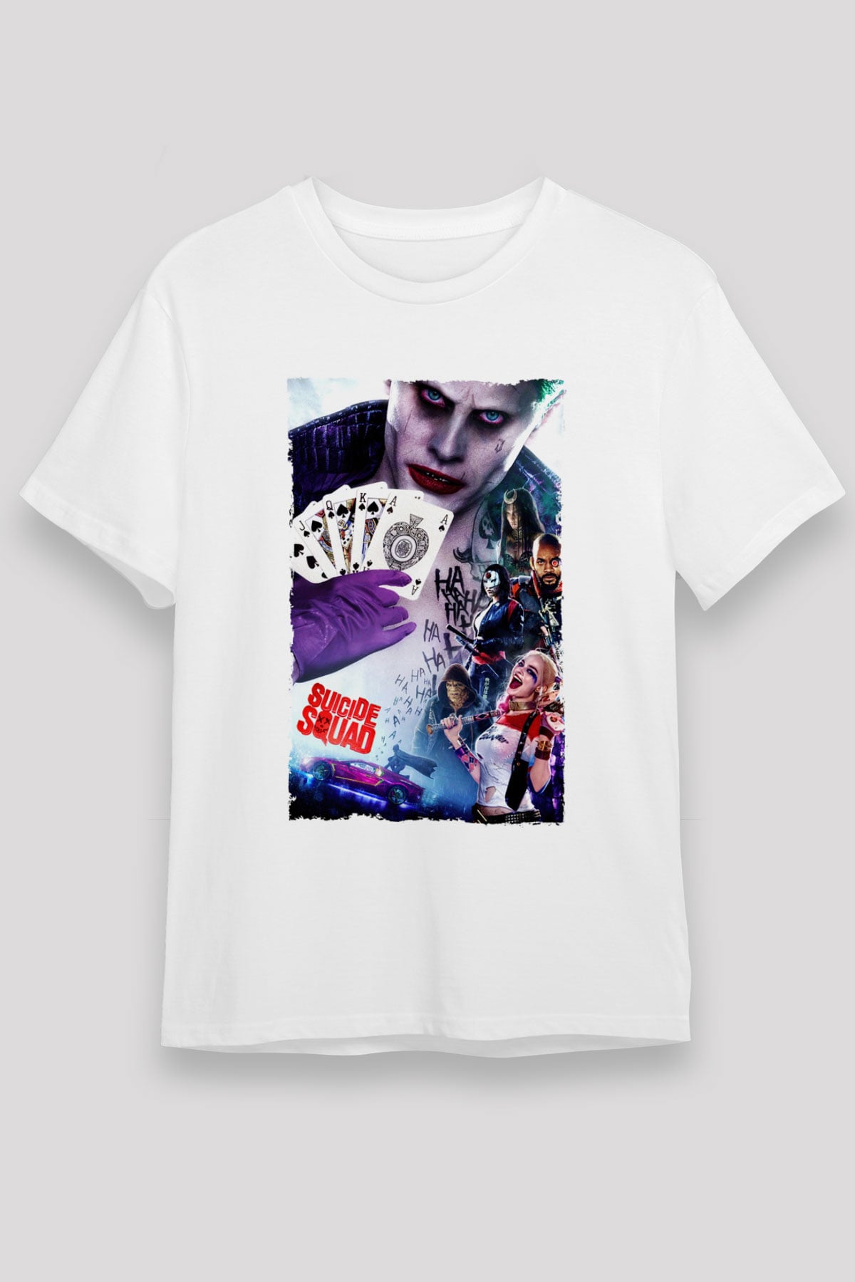 Unisex The Suicide Squad (İntihar Timi) Baskılı Beyaz Tshirt