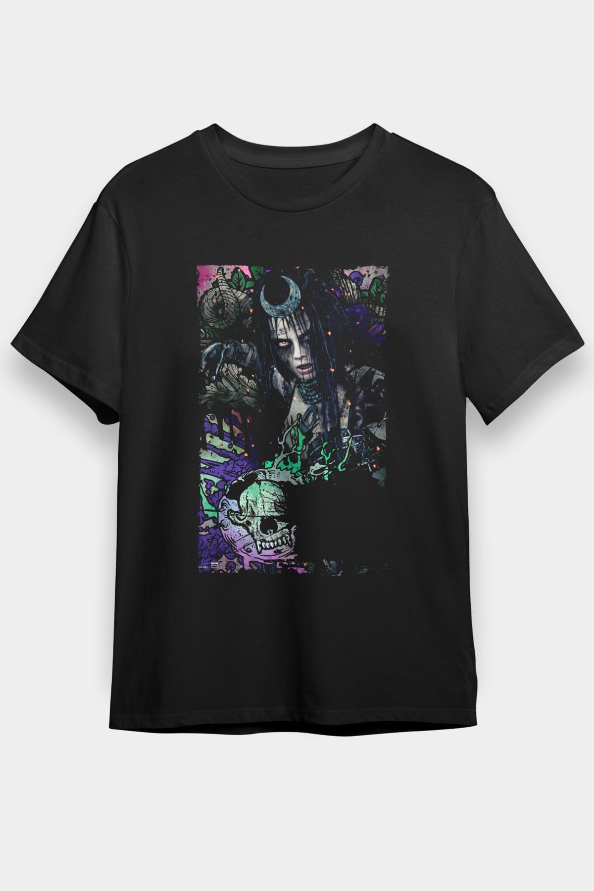 Unisex The Suicide Squad İntihar Timi (The Suicide Squad) Baskılı Siyah Unisex Tişört