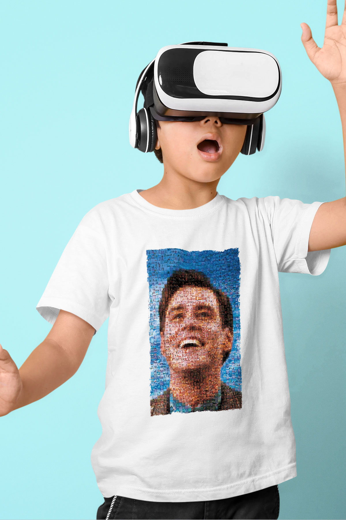 Unisex The Truman Show Baskılı Beyaz Çocuk Tshirt