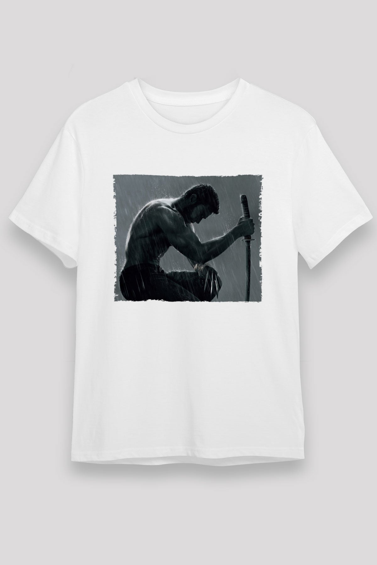 Unisex The Wolverine Baskılı Beyaz Tshirt