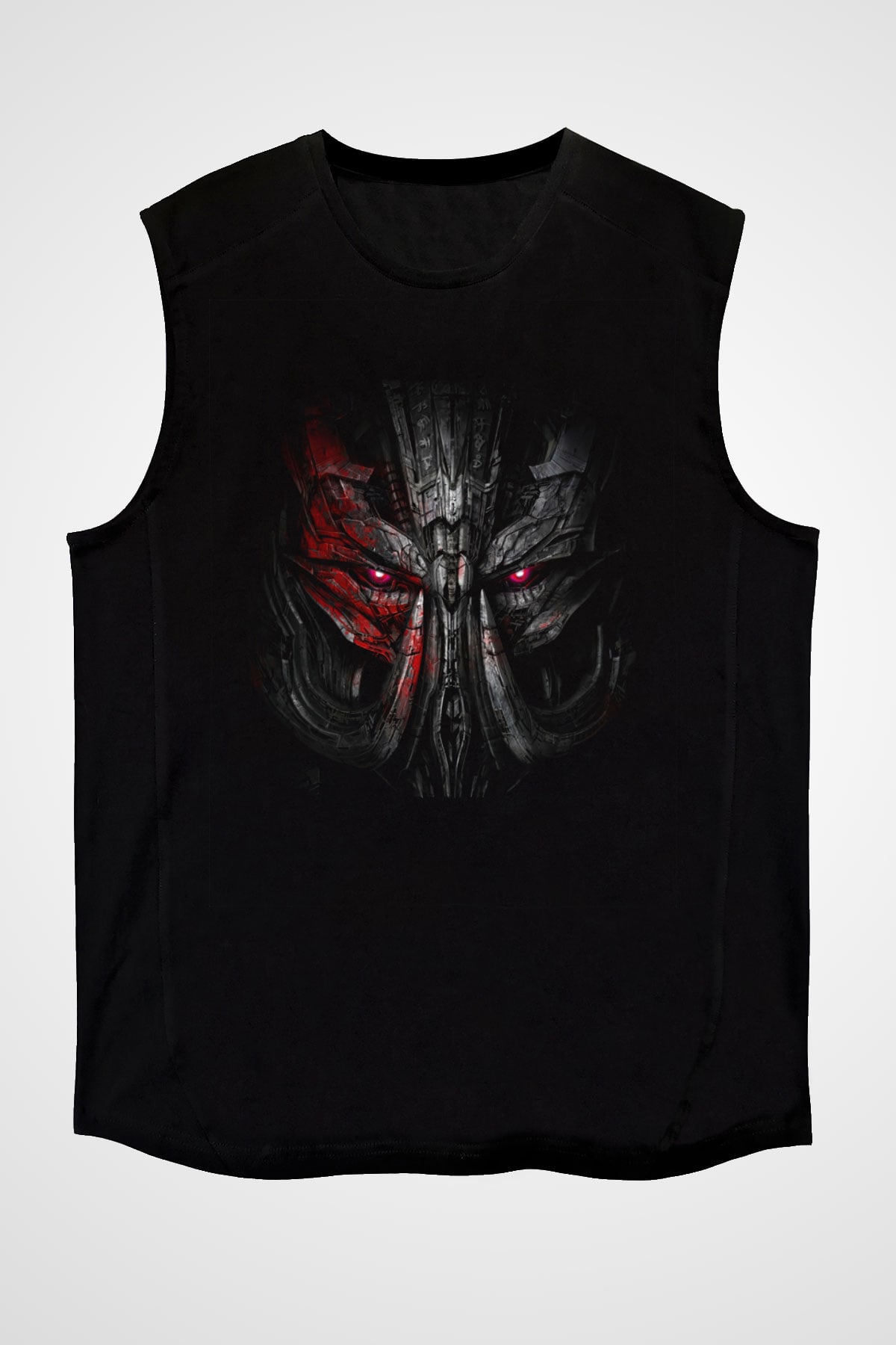 Unisex Transformers 5 (Transformers The Last Knight) Baskılı Siyah Kolsuz Tshirt
