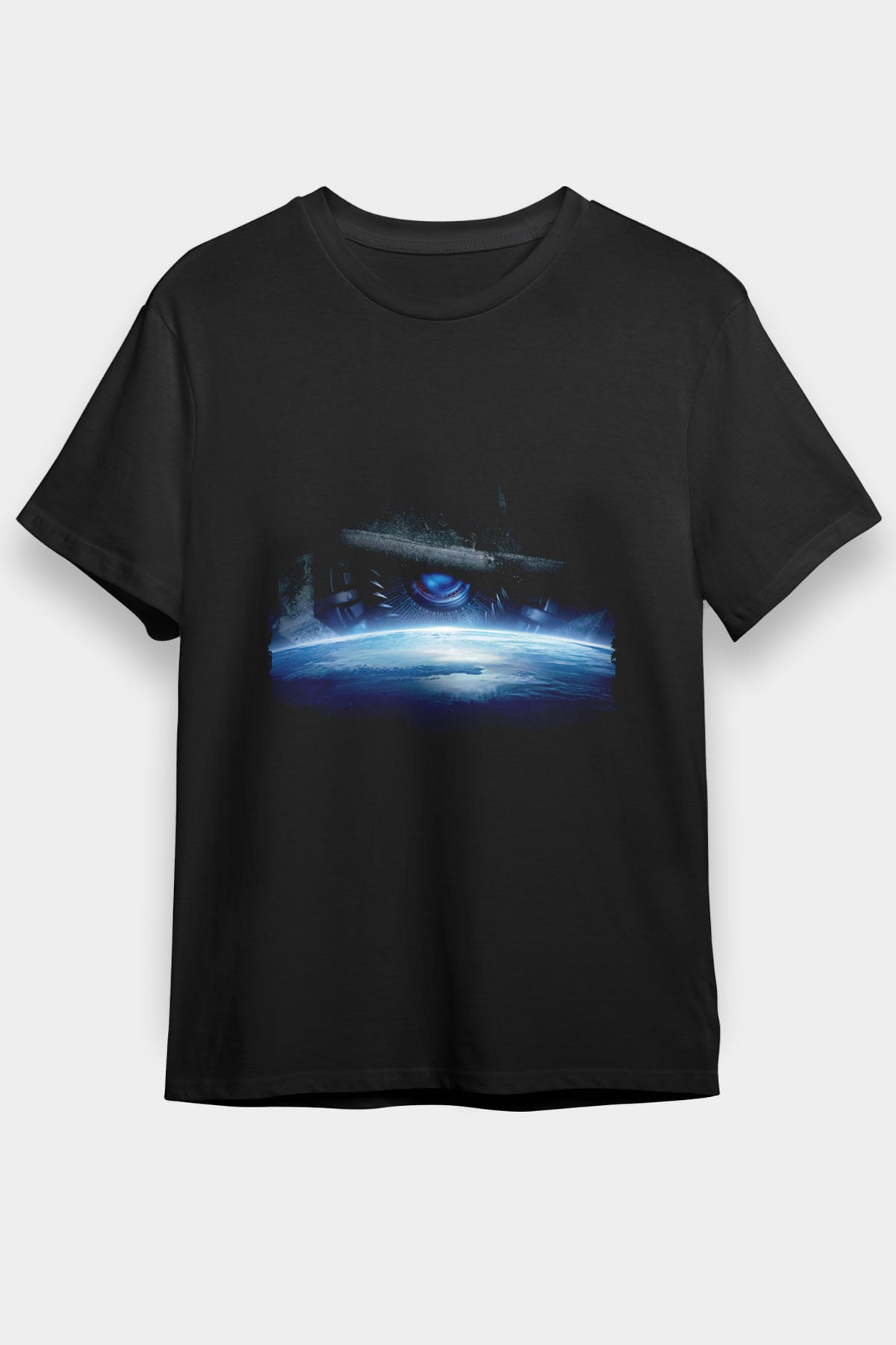 Unisex Transformers Baskılı Siyah Tişört