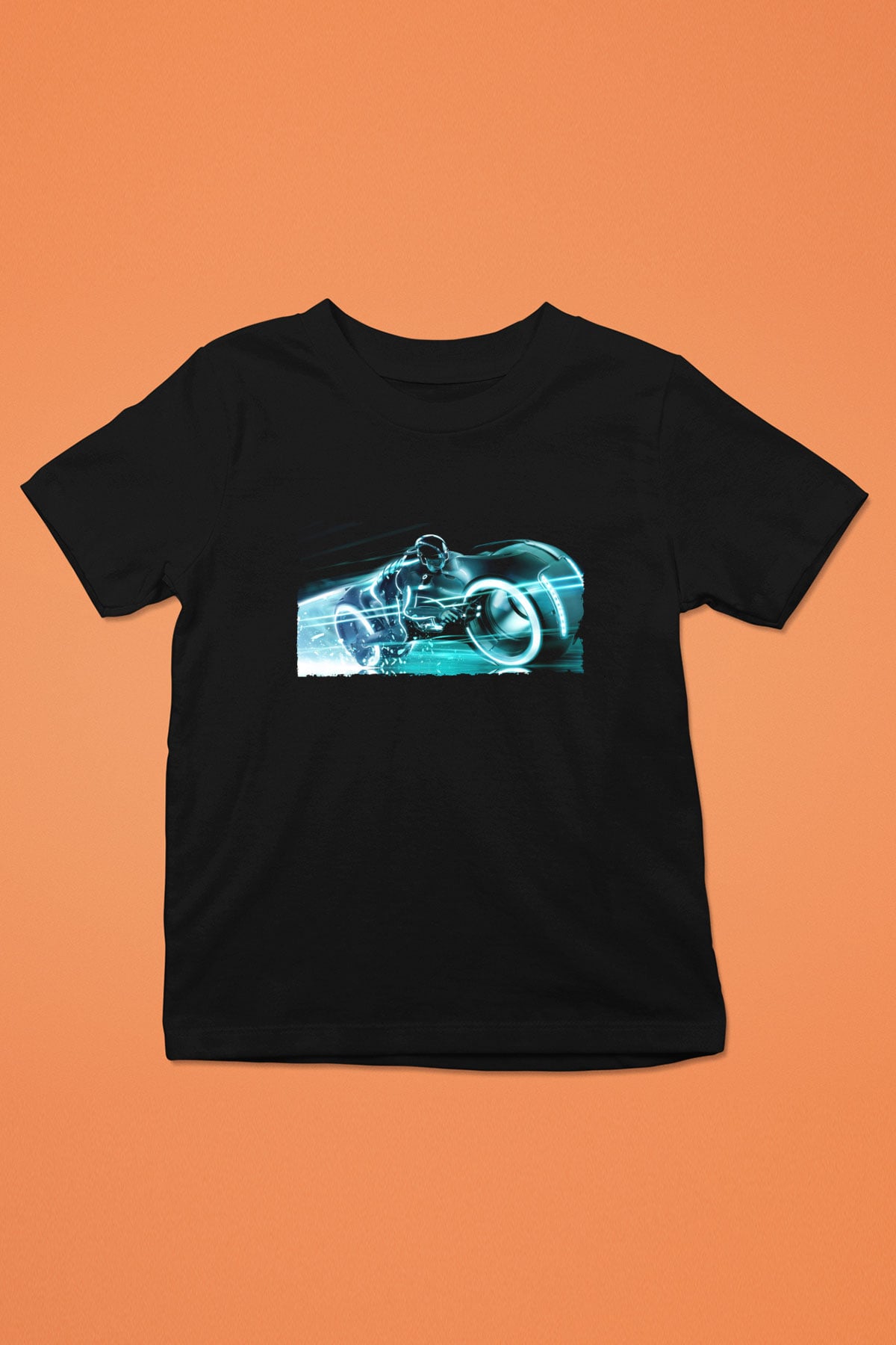 Unisex TRON Legacy Baskılı Siyah Çocuk Tişört