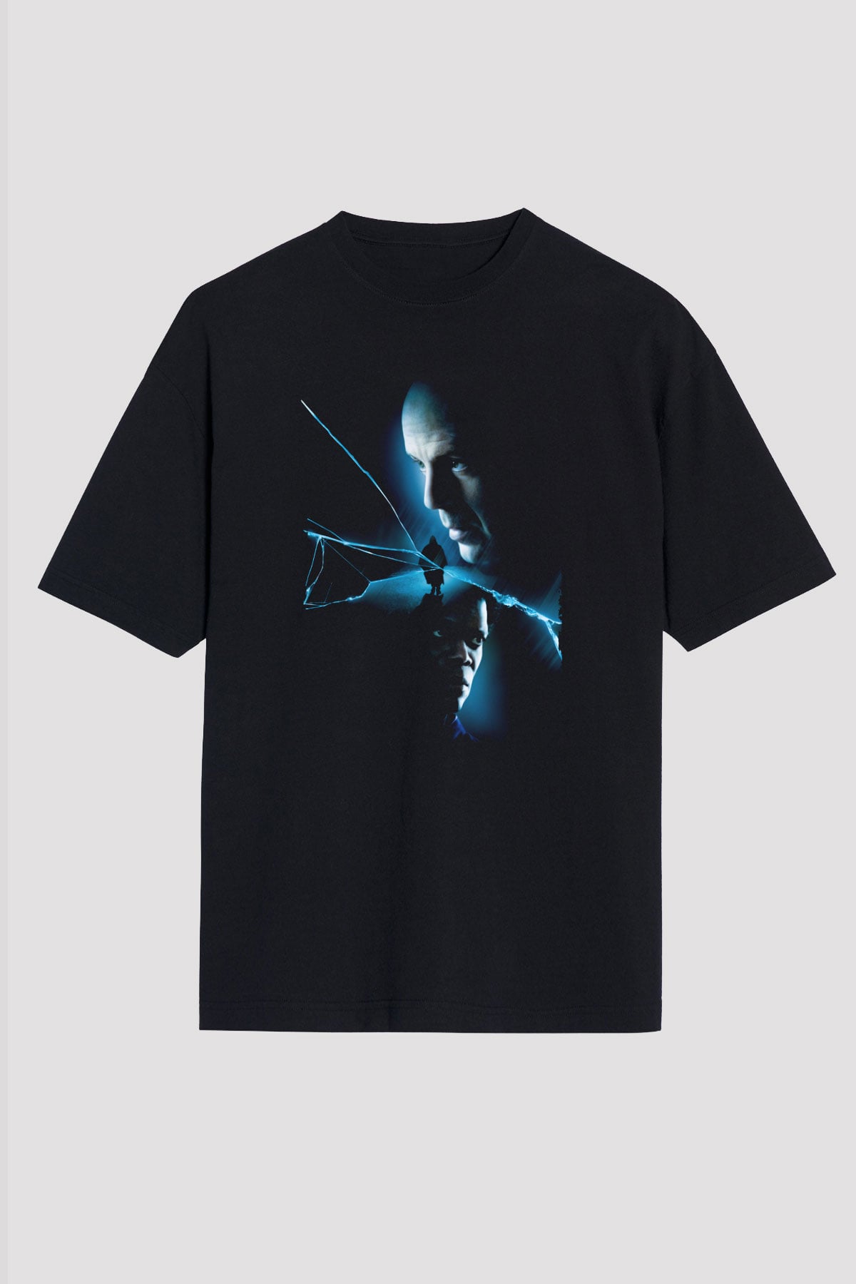 Unisex Unbreakable Baskılı Siyah Oversize Tshirt