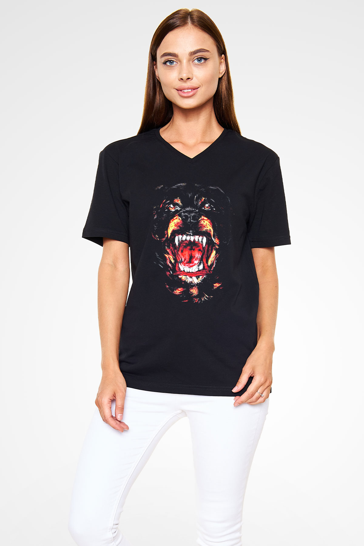 Unisex V Yaka Tişört TSR127