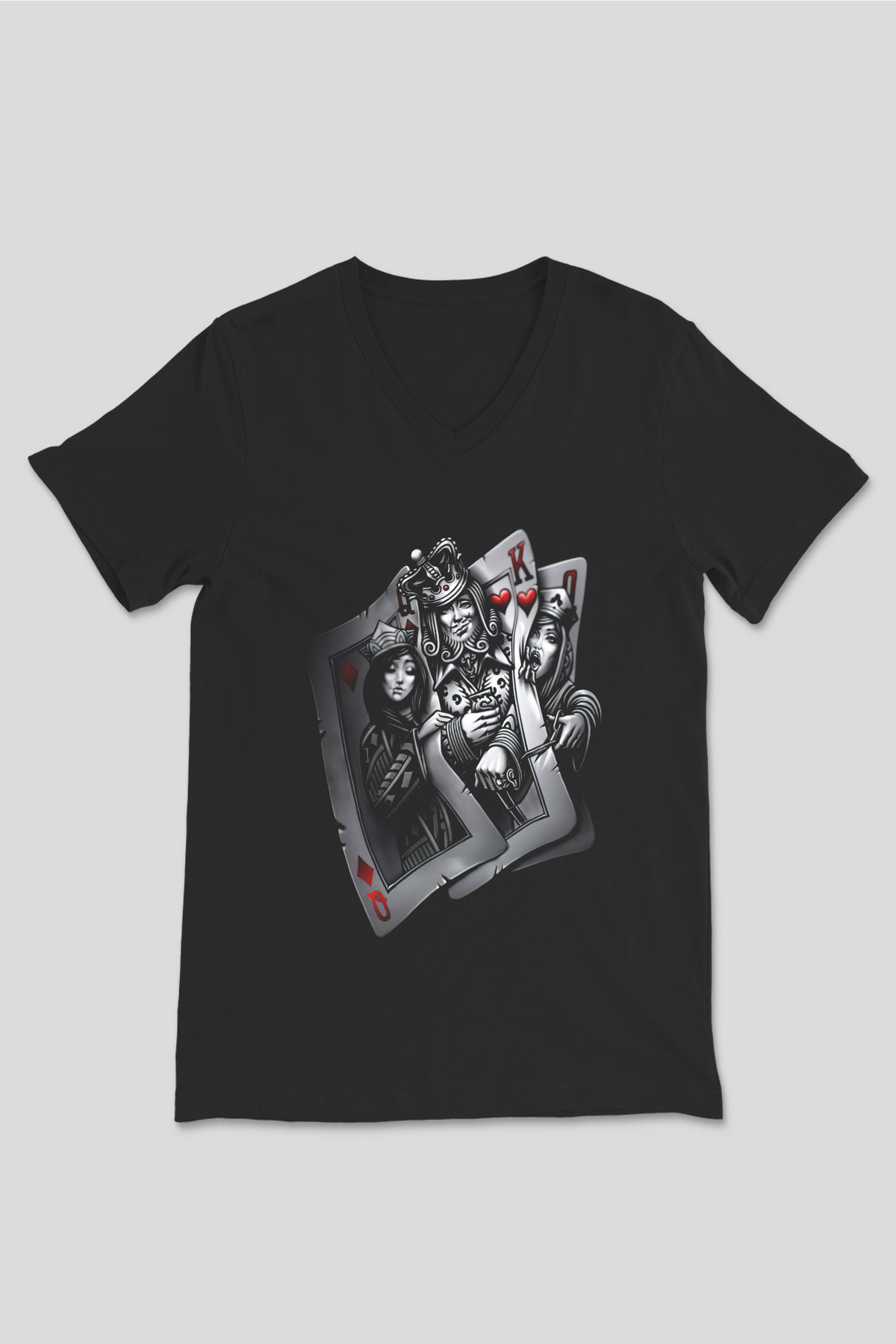 Unisex V Yaka Tişört TSR144