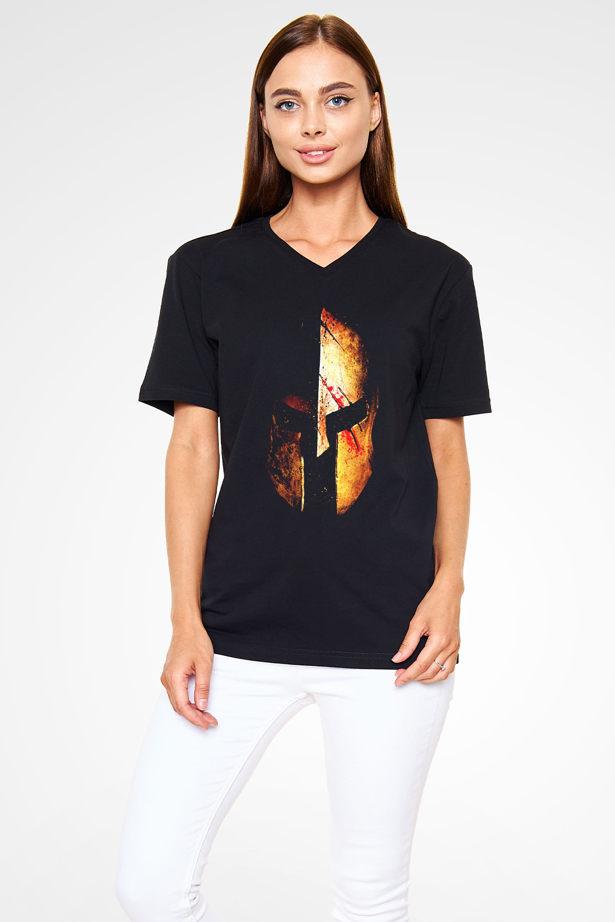 Unisex V Yaka Tişört TSR228