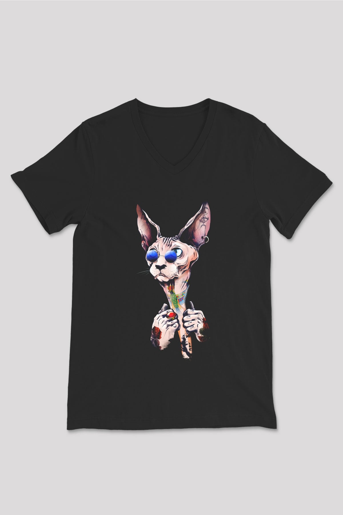 Unisex V Yaka Tişört TSR34
