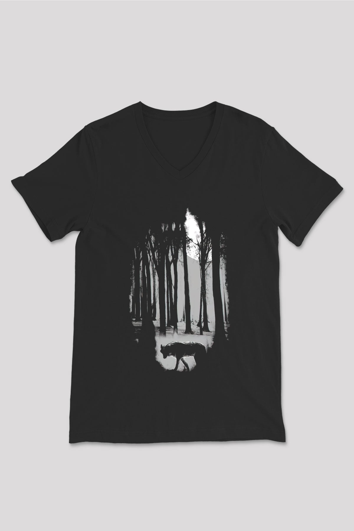 Unisex V Yaka Tişört TSR455