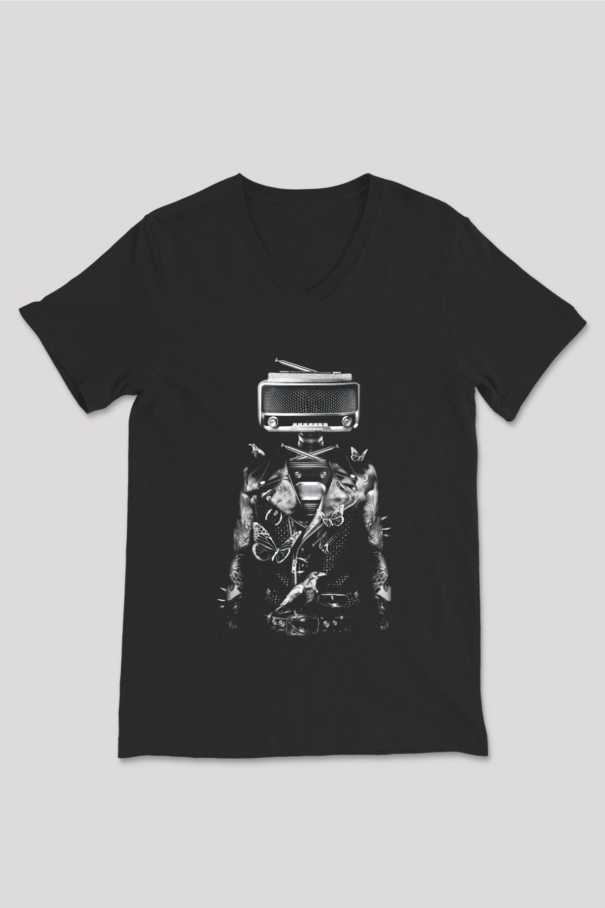 Unisex V Yaka Tişört TSR58