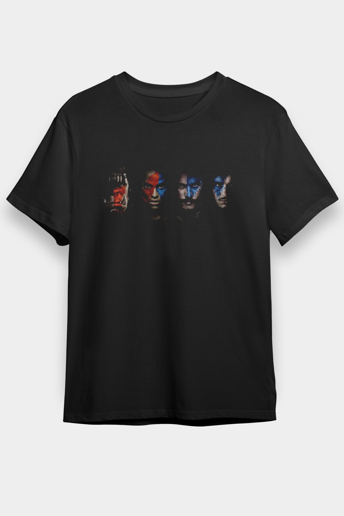 Unisex Warcraft Baskılı Siyah T-Shirt