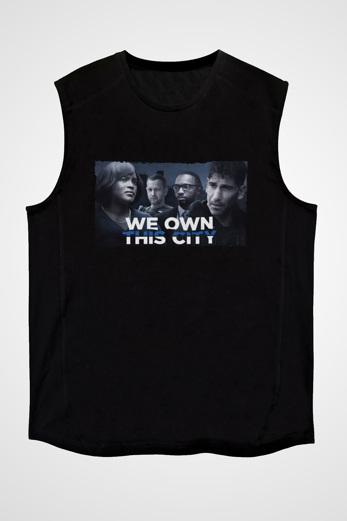 Unisex We Own This City Baskılı Siyah Kolsuz T-shirt