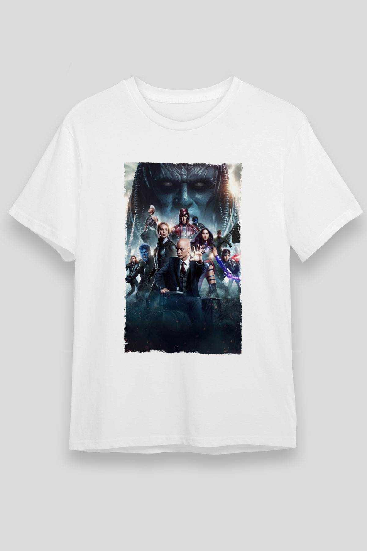 Unisex X-Men Apocalypse Baskılı Beyaz T-shirt