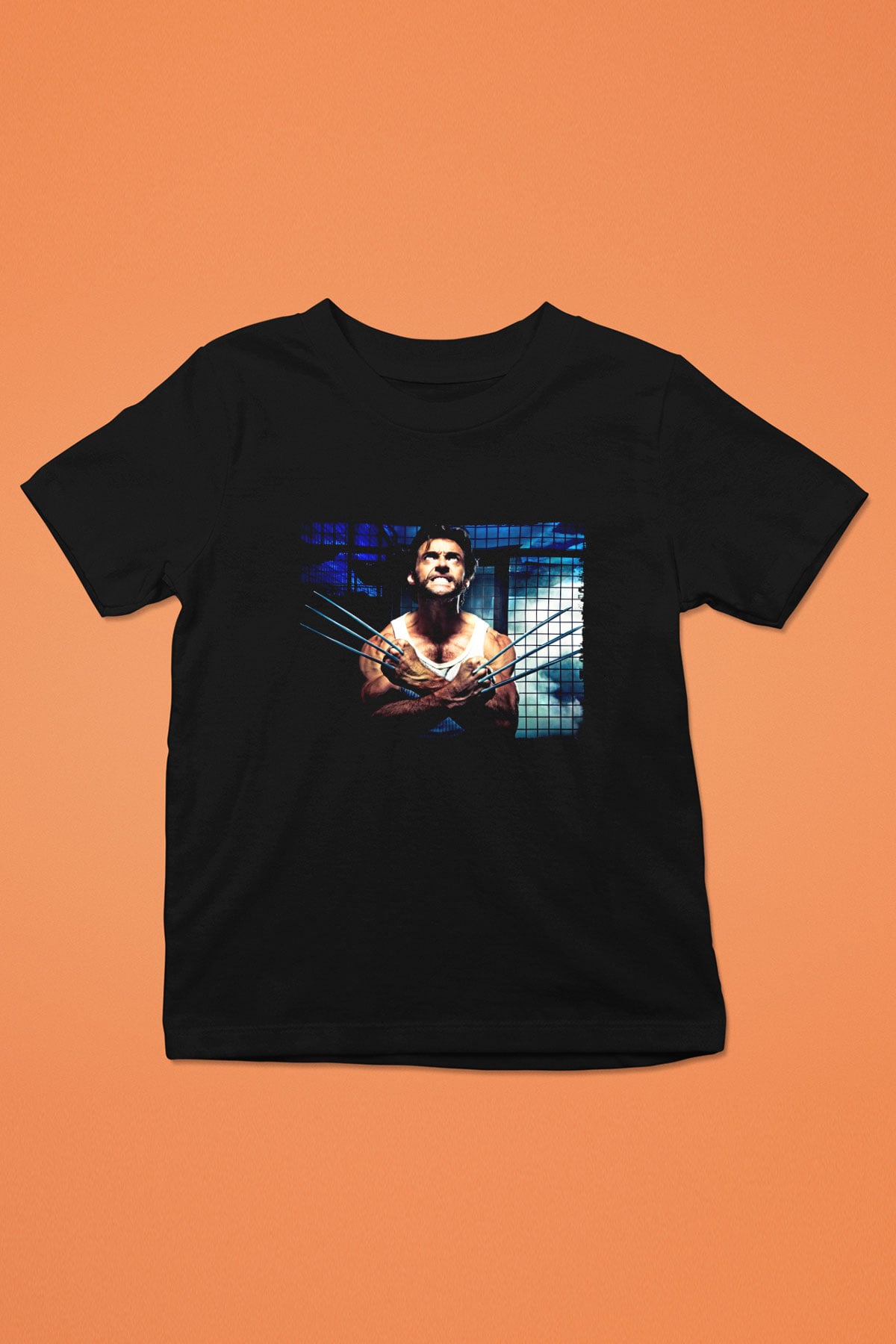 Unisex X-Men Başlangıç Wolverine (X-Men Origins Wolverine) Baskılı Siyah Çocuk T-Shirt