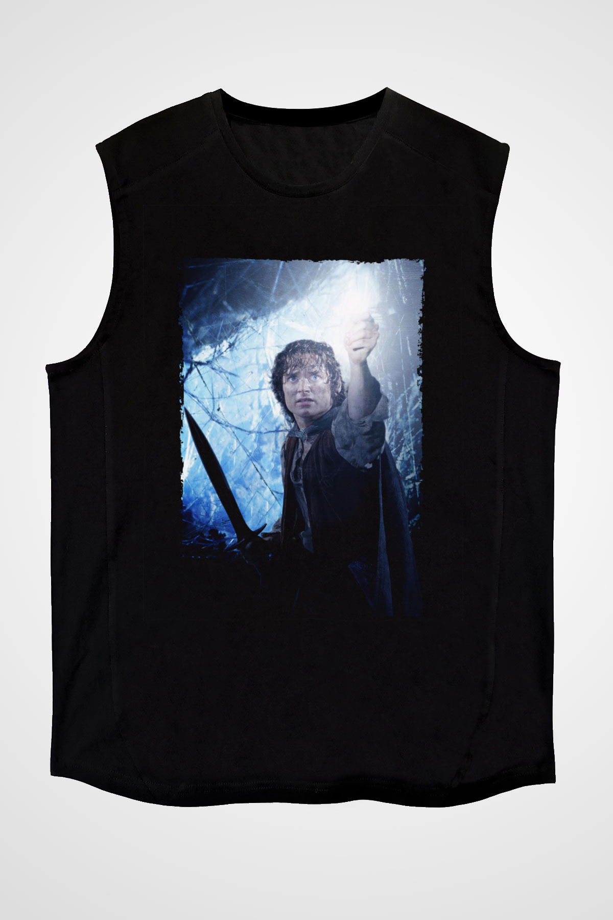 Unisex Yüzüklerin Efendisi Kralın Dönüşü (The Lord of the Rings The Return of the King) Baskılı Siyah Unisex Kolsuz Tshirt