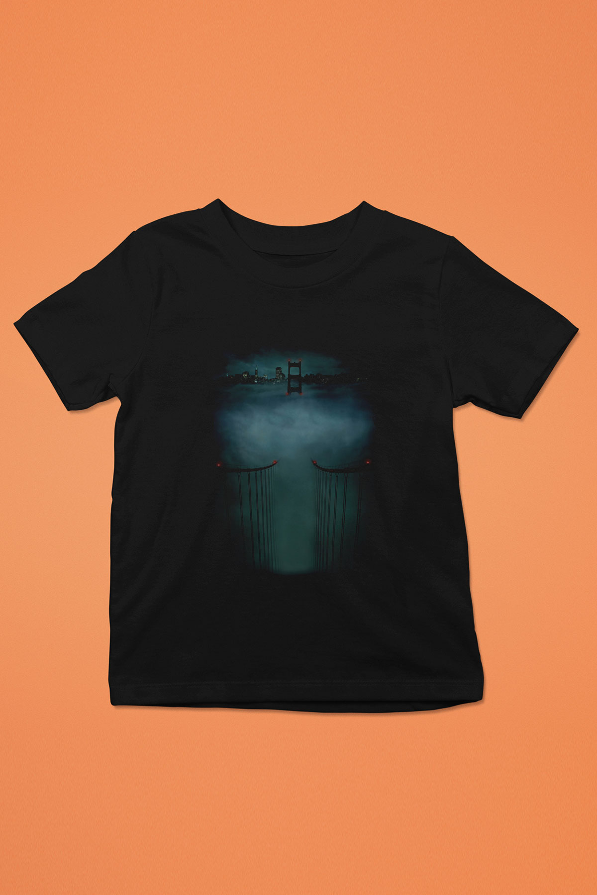 Unisex Zodiac Baskılı Siyah Çocuk Tshirt