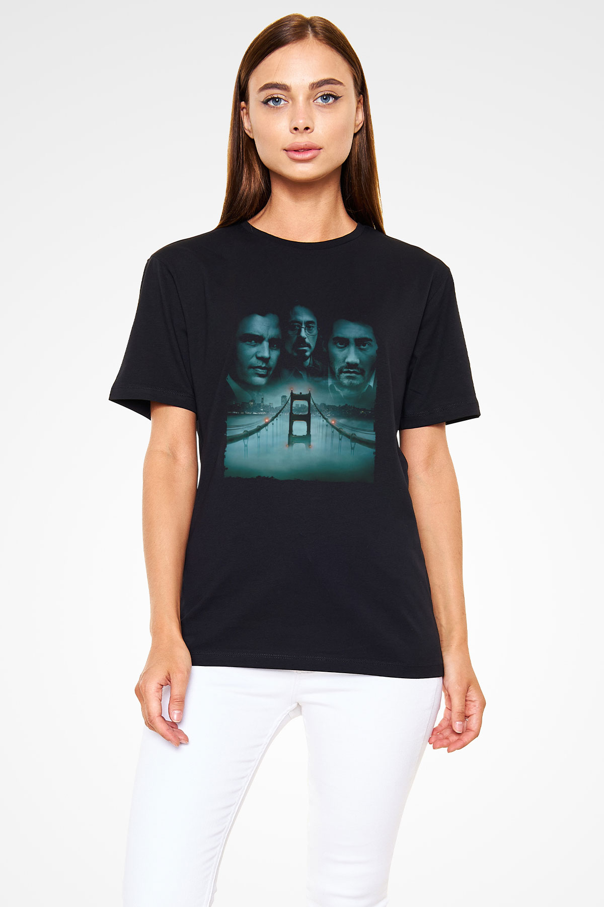 Unisex Zodiac Baskılı Siyah T-Shirt