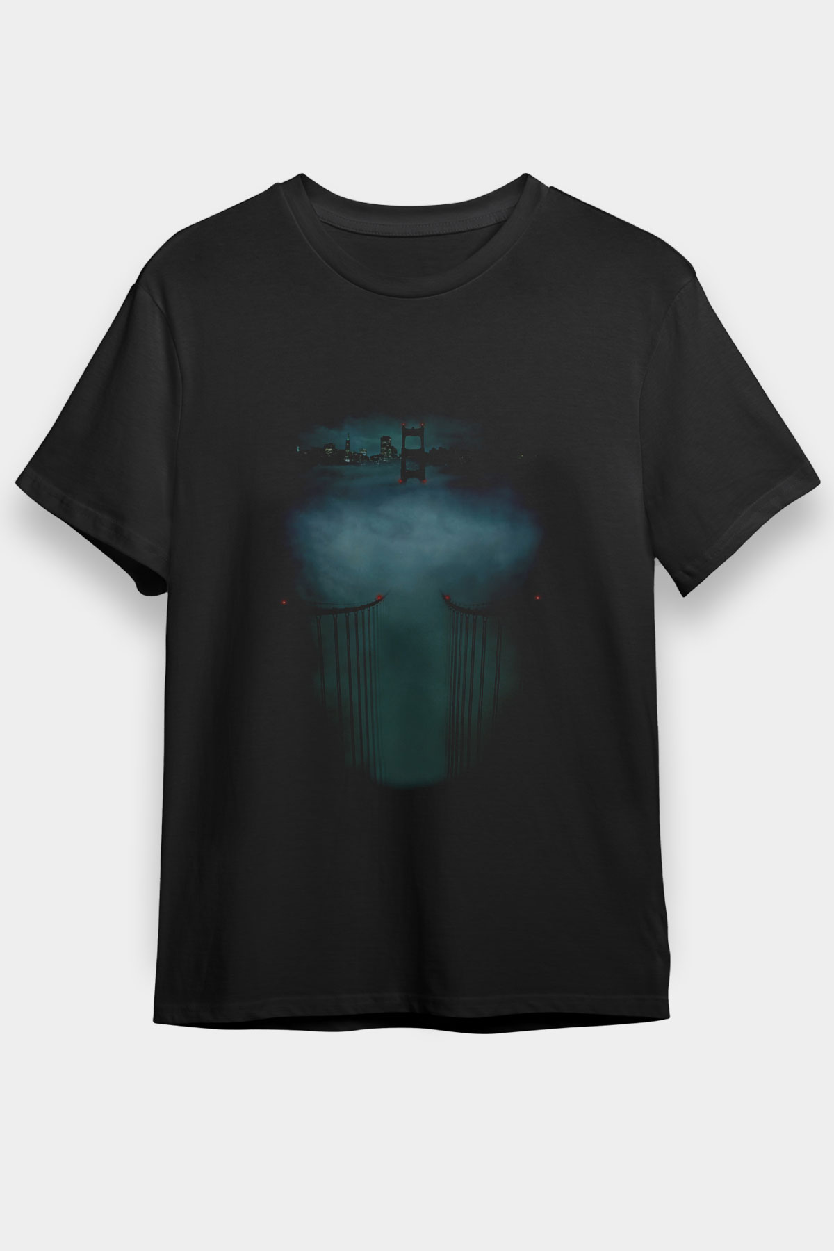 Unisex Zodiac Baskılı Siyah Tshirt