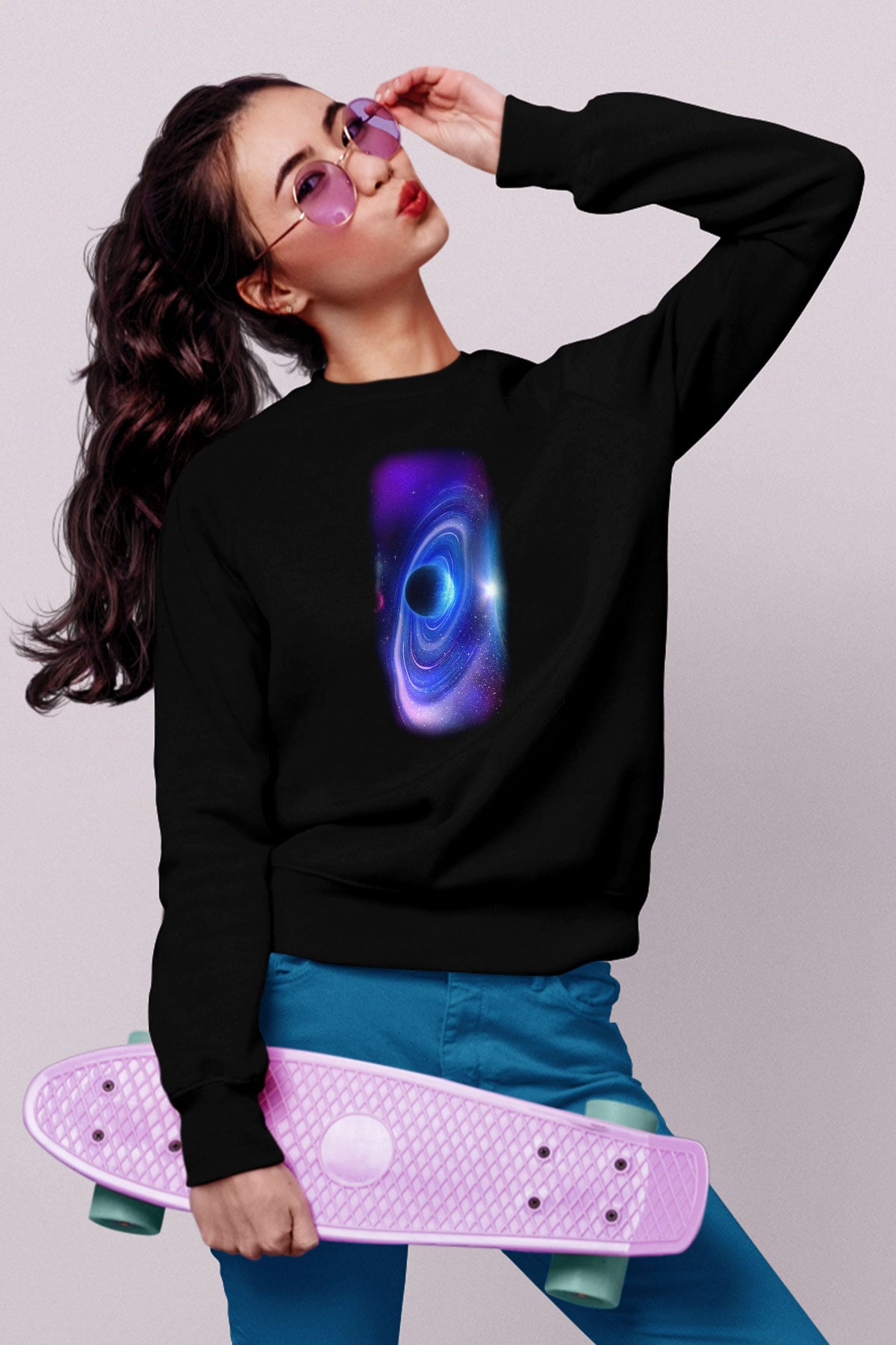 Uzay Siyah Unisex Sweatshirt