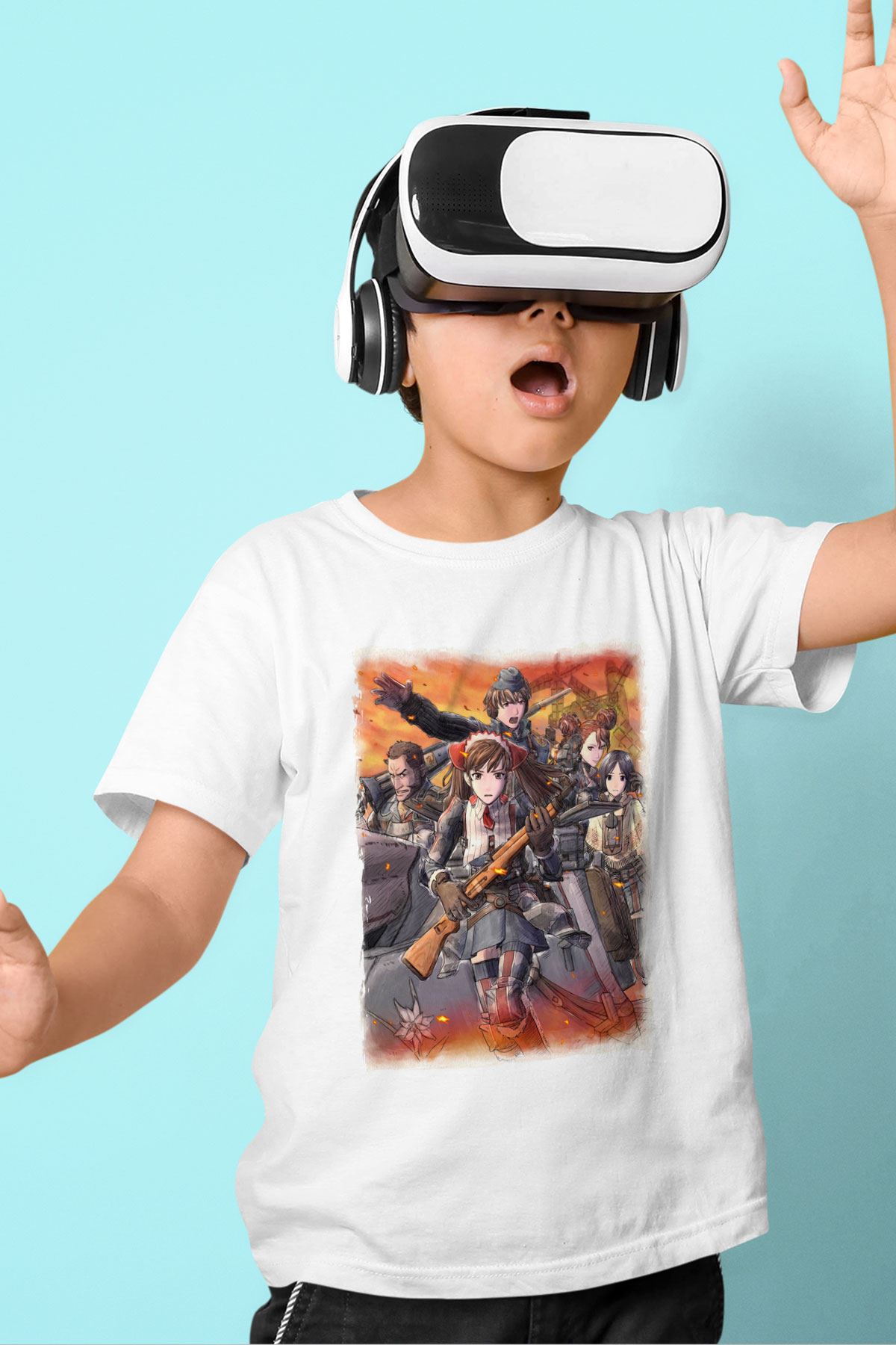 Valkyria Chronicles Beyaz Unisex Çocuk Tişört