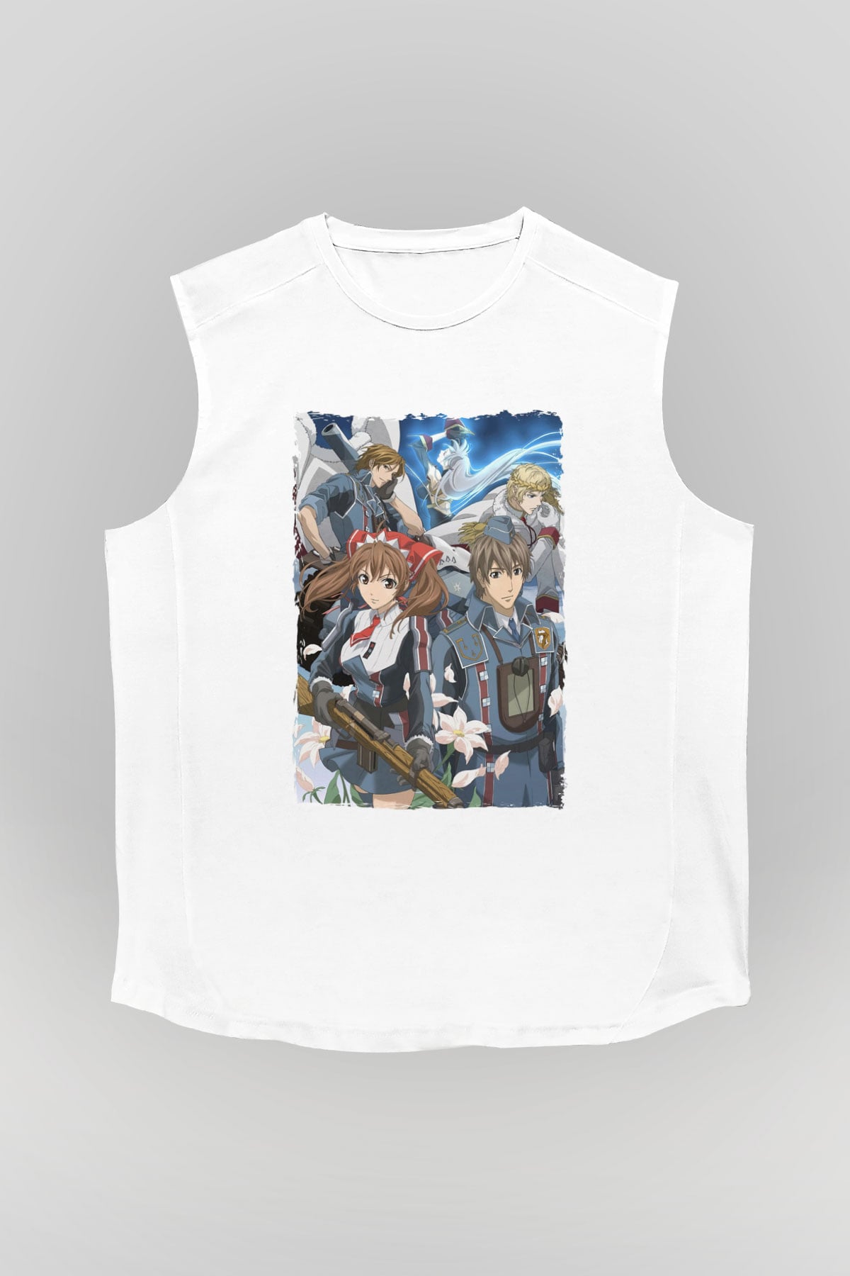Valkyria Chronicles Beyaz Unisex Kolsuz Tişört