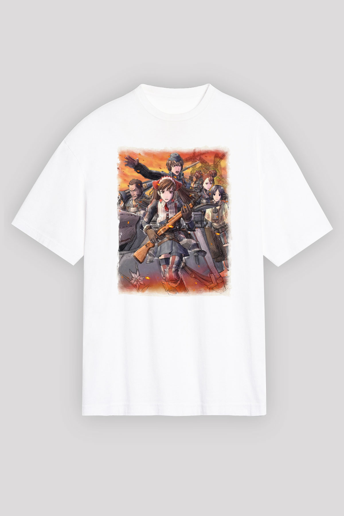 Valkyria Chronicles Beyaz Unisex Tişört T-Shirt