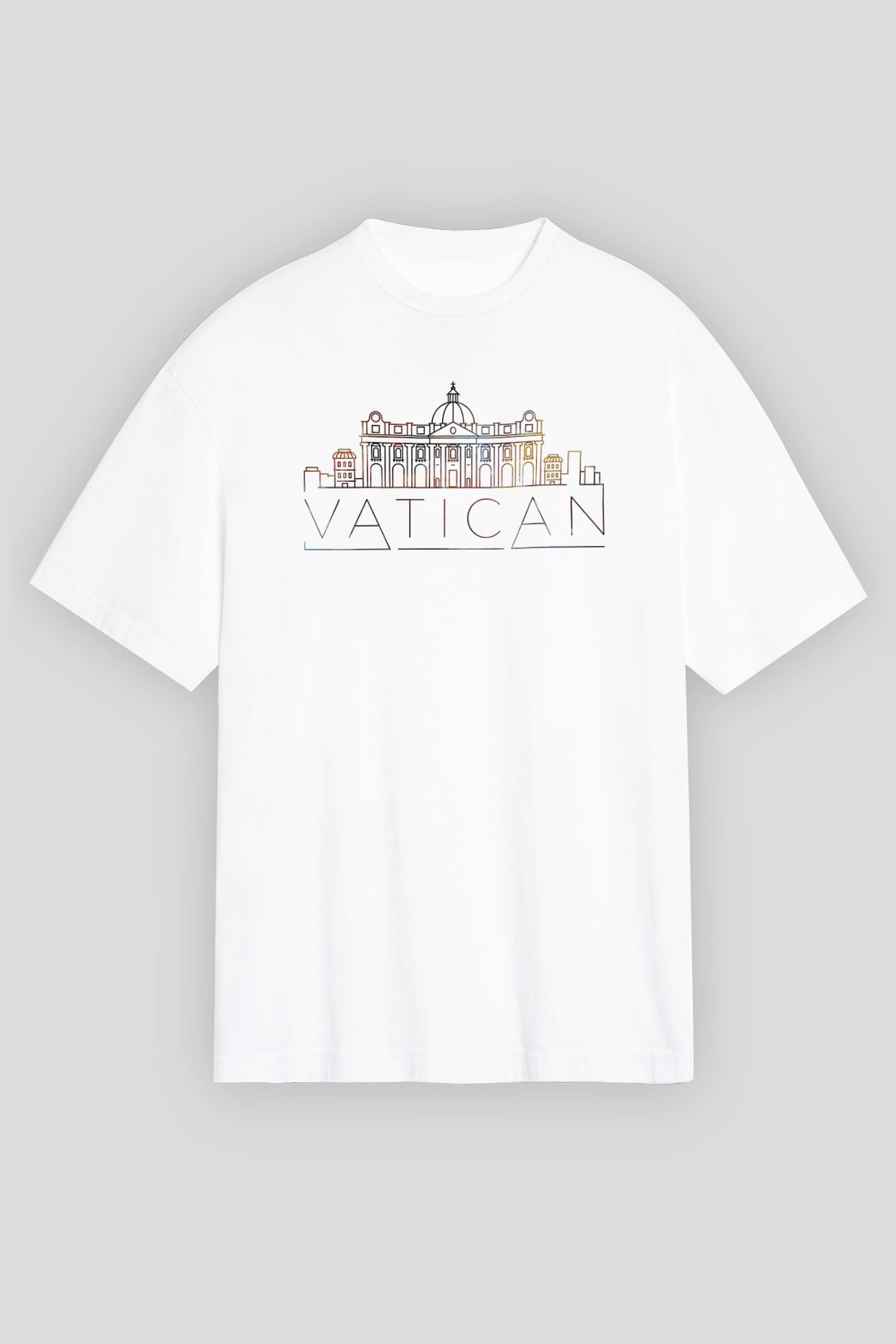 Vatikan Beyaz Unisex Tişört T-Shirt - TişörtFabrikası